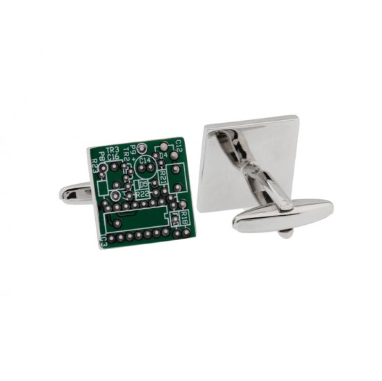 Upcycled Circuit Board Cufflinks