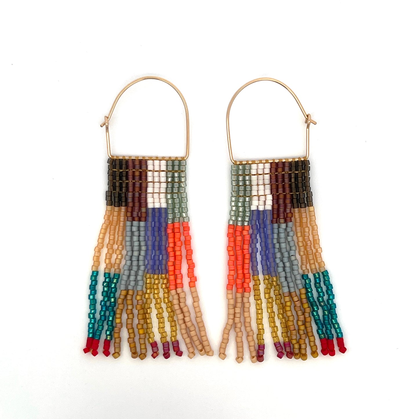 Block Colours Multi-Bead Earrings