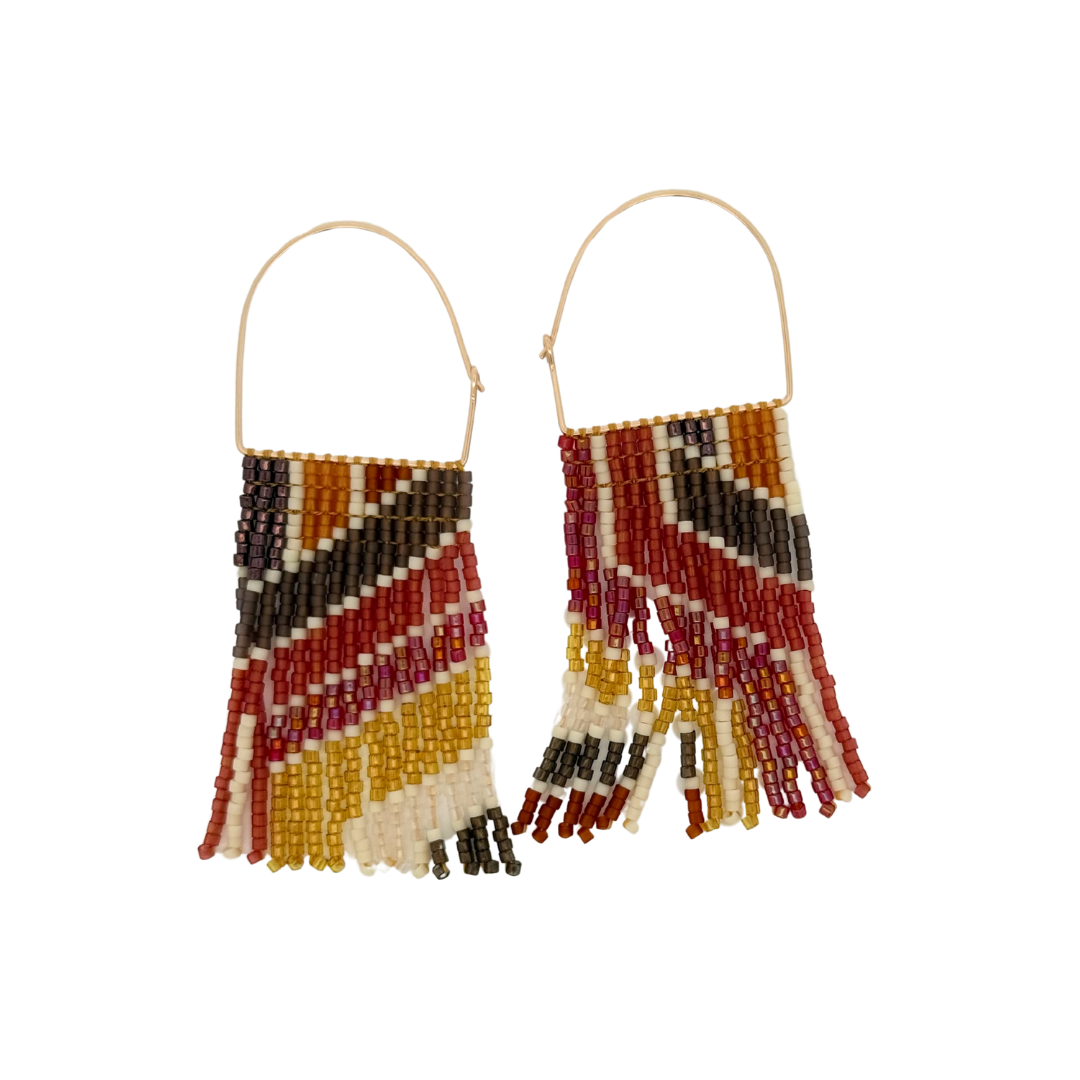 Diagonal Multi-Bead Earrings