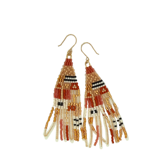 Orange Multi-Bead Earrings