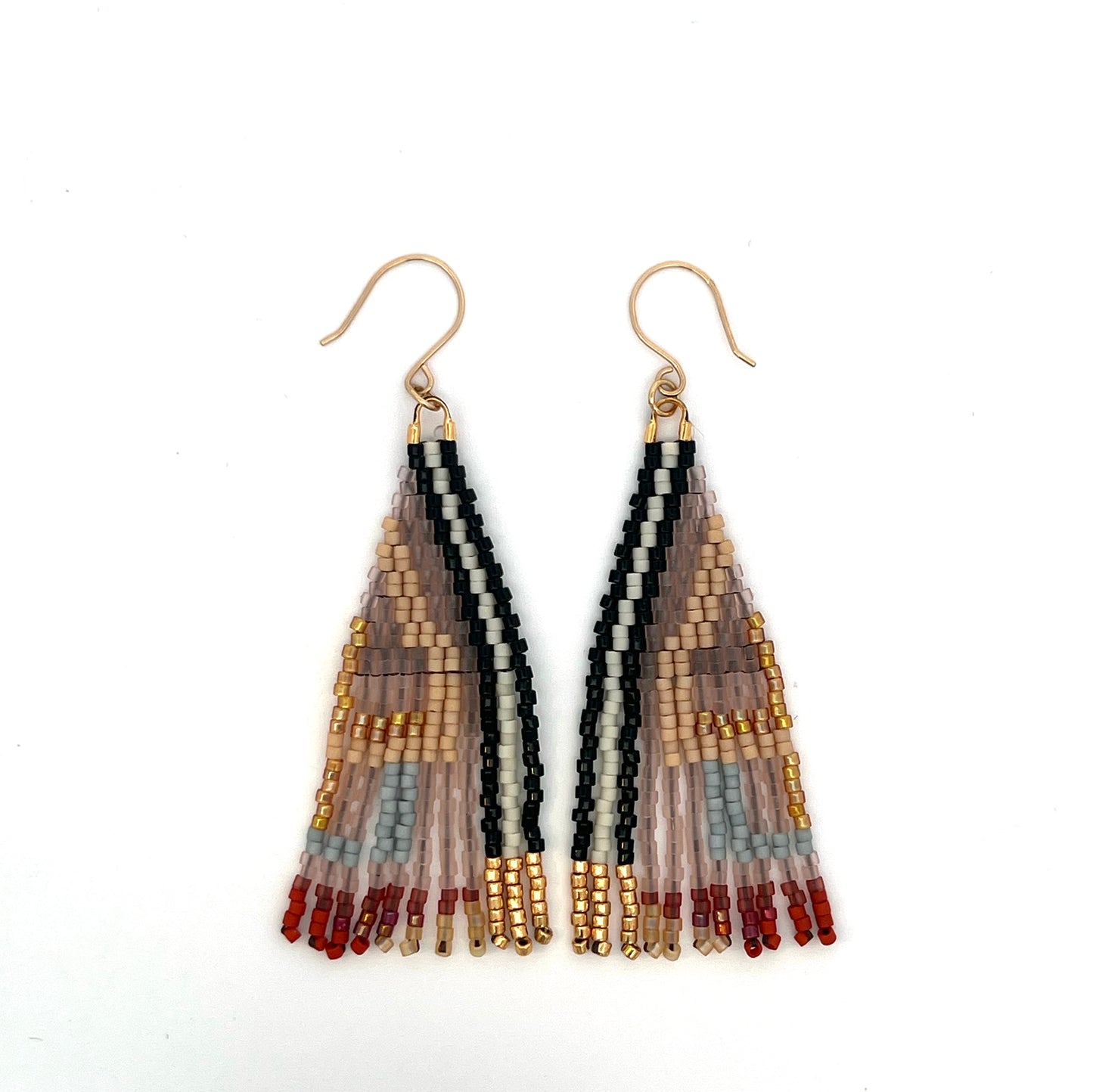 Striped Multi-Bead Earrings