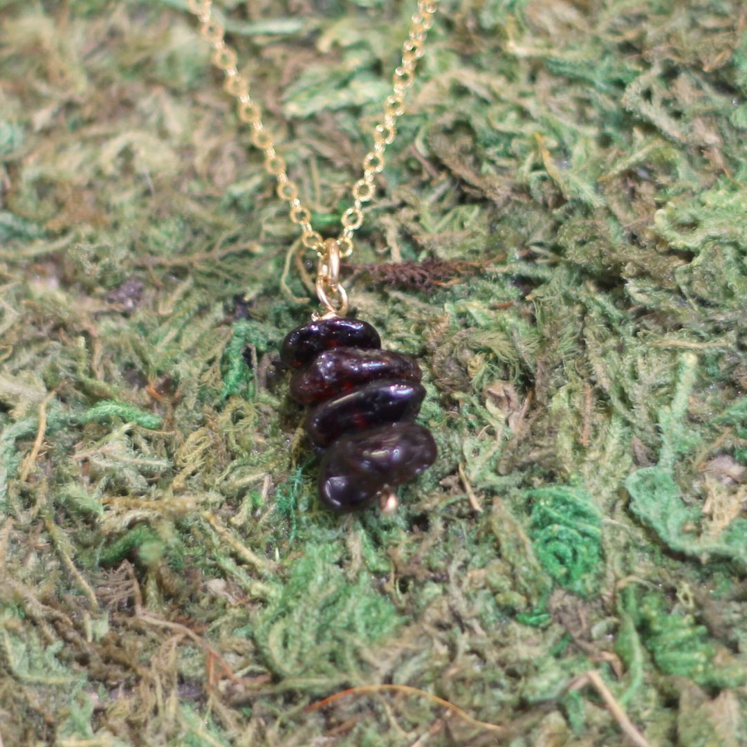 Garnet Drop Necklace