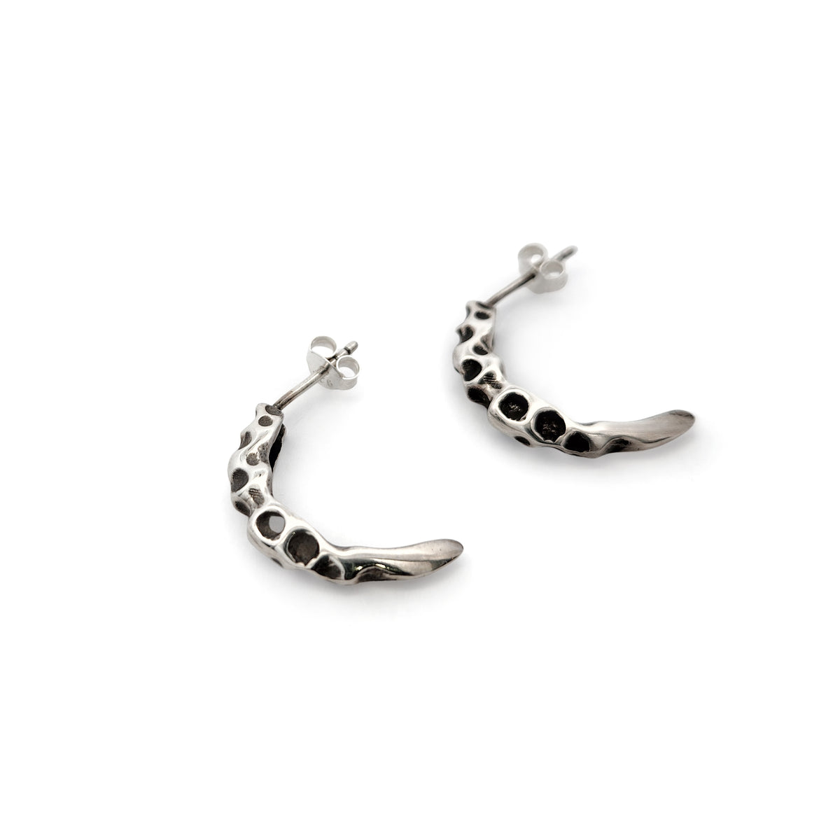 Sterling Silver Organic Talon Earrings