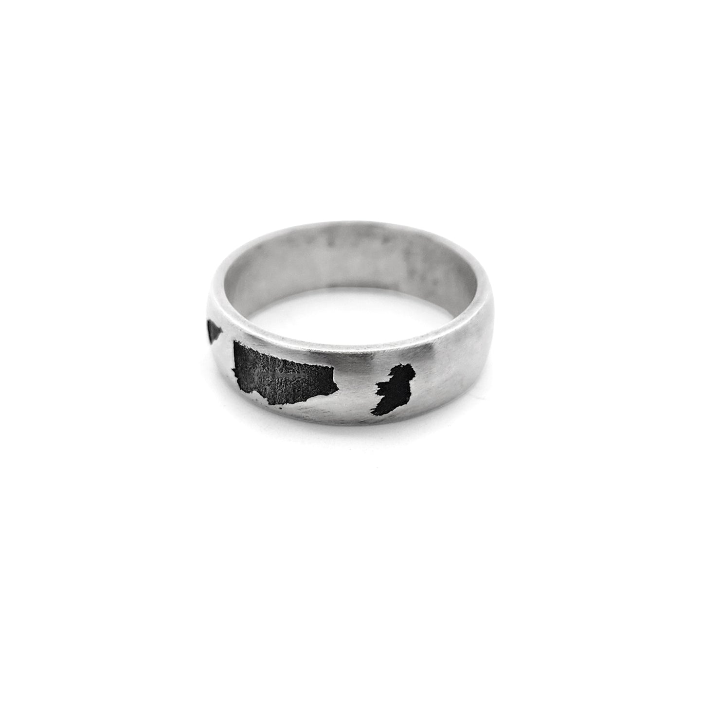 Sterling Silver Recessed Engraved Country Ring