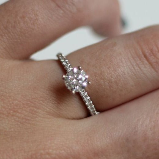 Round Brilliant Lab Diamond Engagement Ring