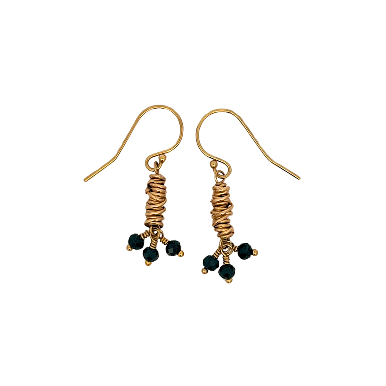 Gold-Filled Gemstone Twist Earrings