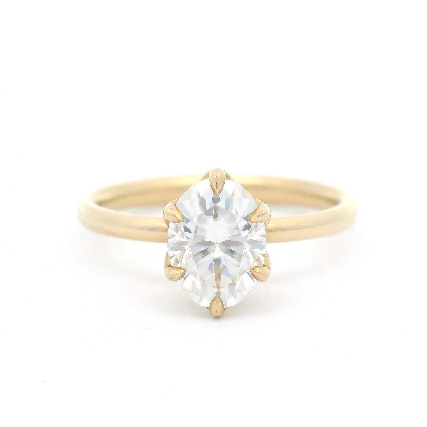 10k Yellow Six-Claw Solitaire with 1.54ct Moissanite