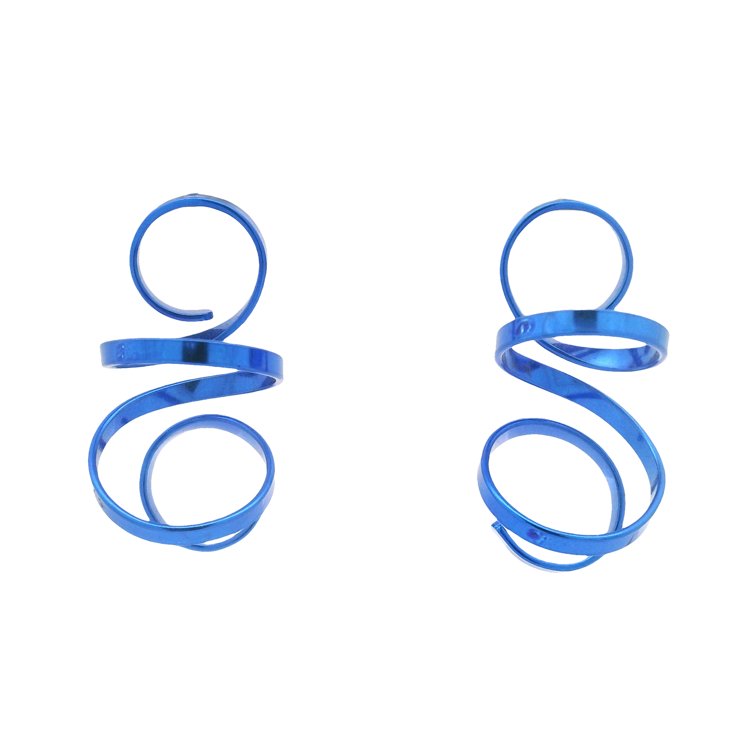 Medium Blue Spiral Earrings