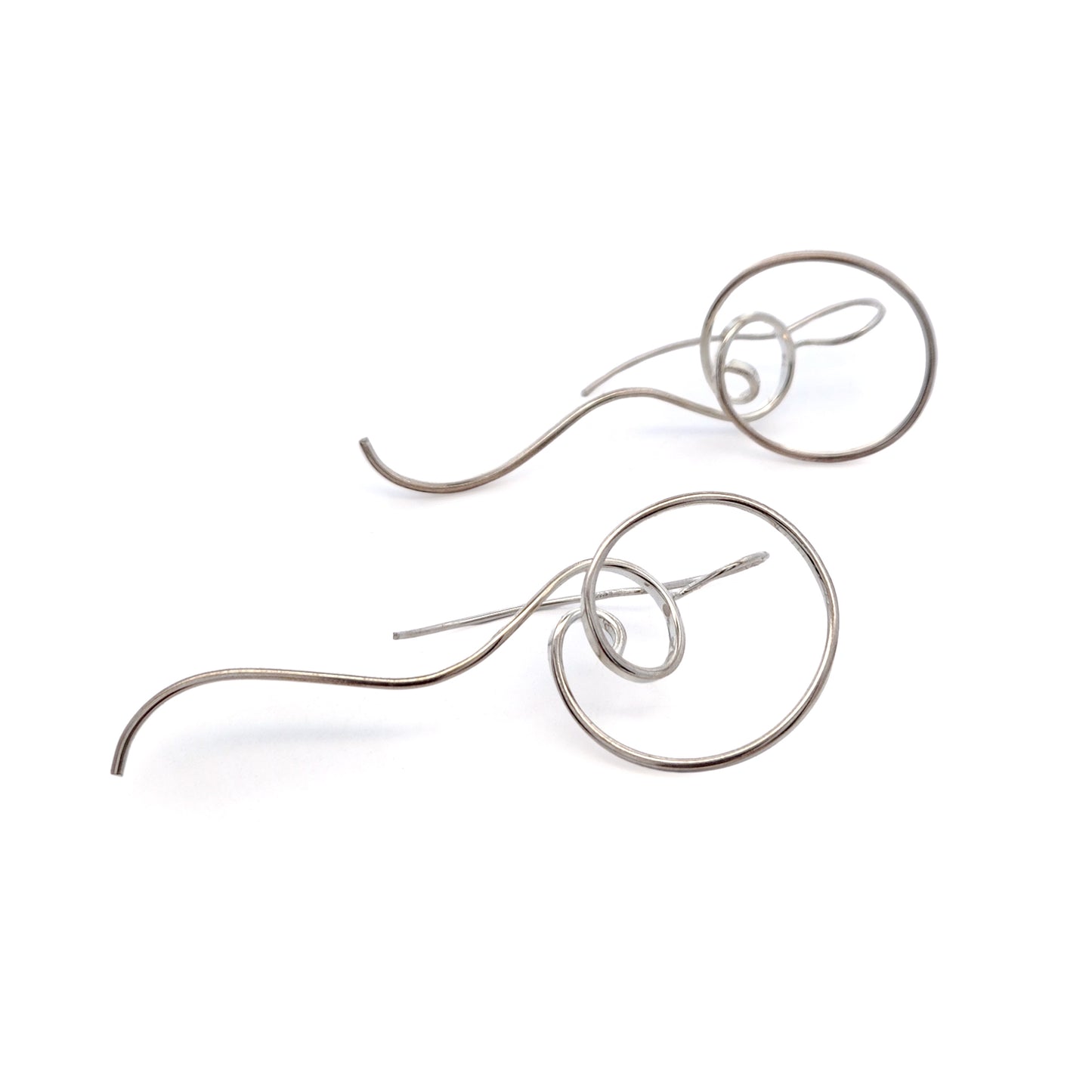 Silver Swirl Earrings