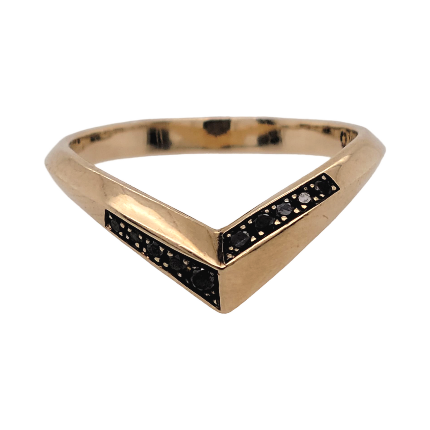 Half Pave Black Diamond Band