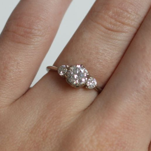 Cici - Three Stone Diamond Engagement Ring