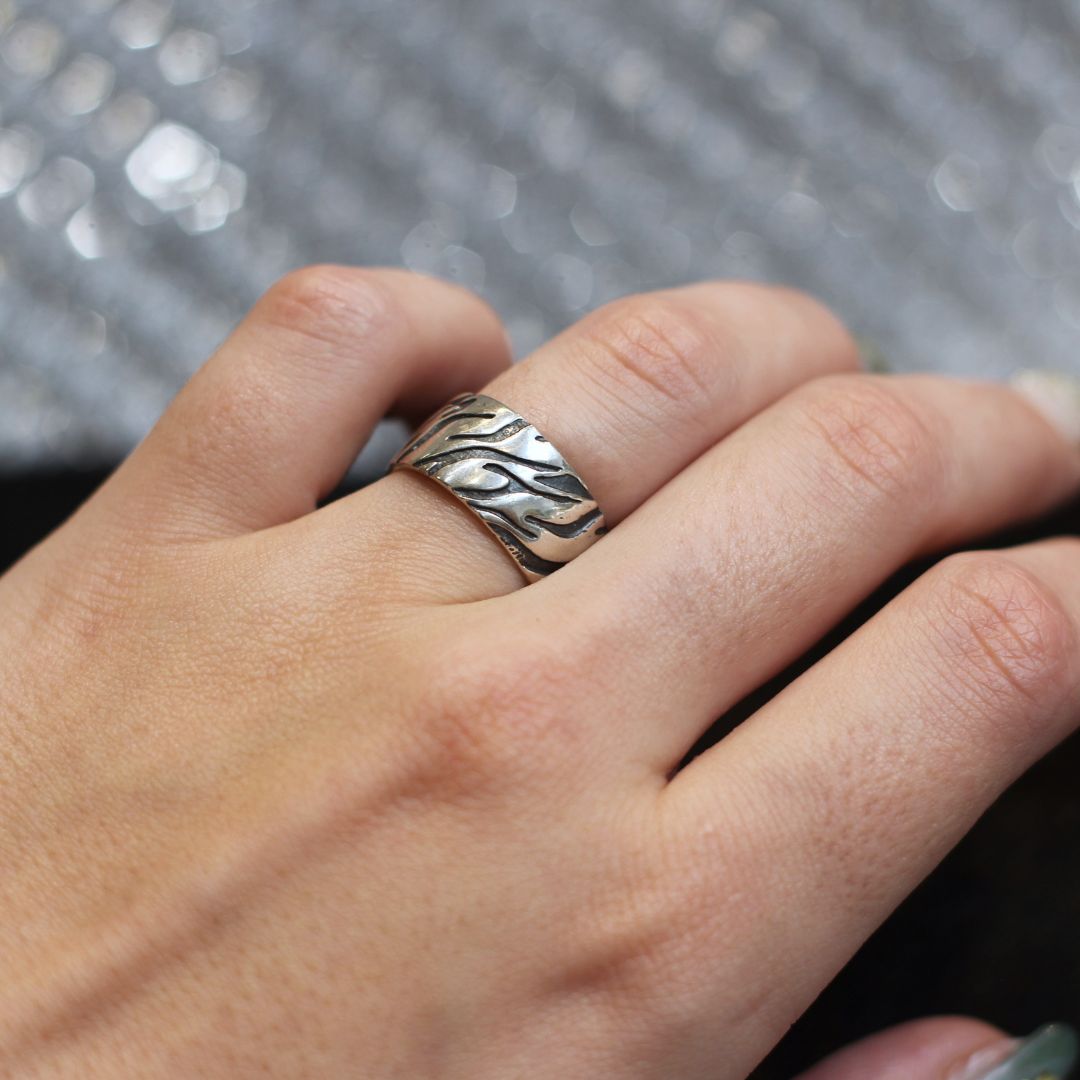 Wide Tiger Stripe Ring