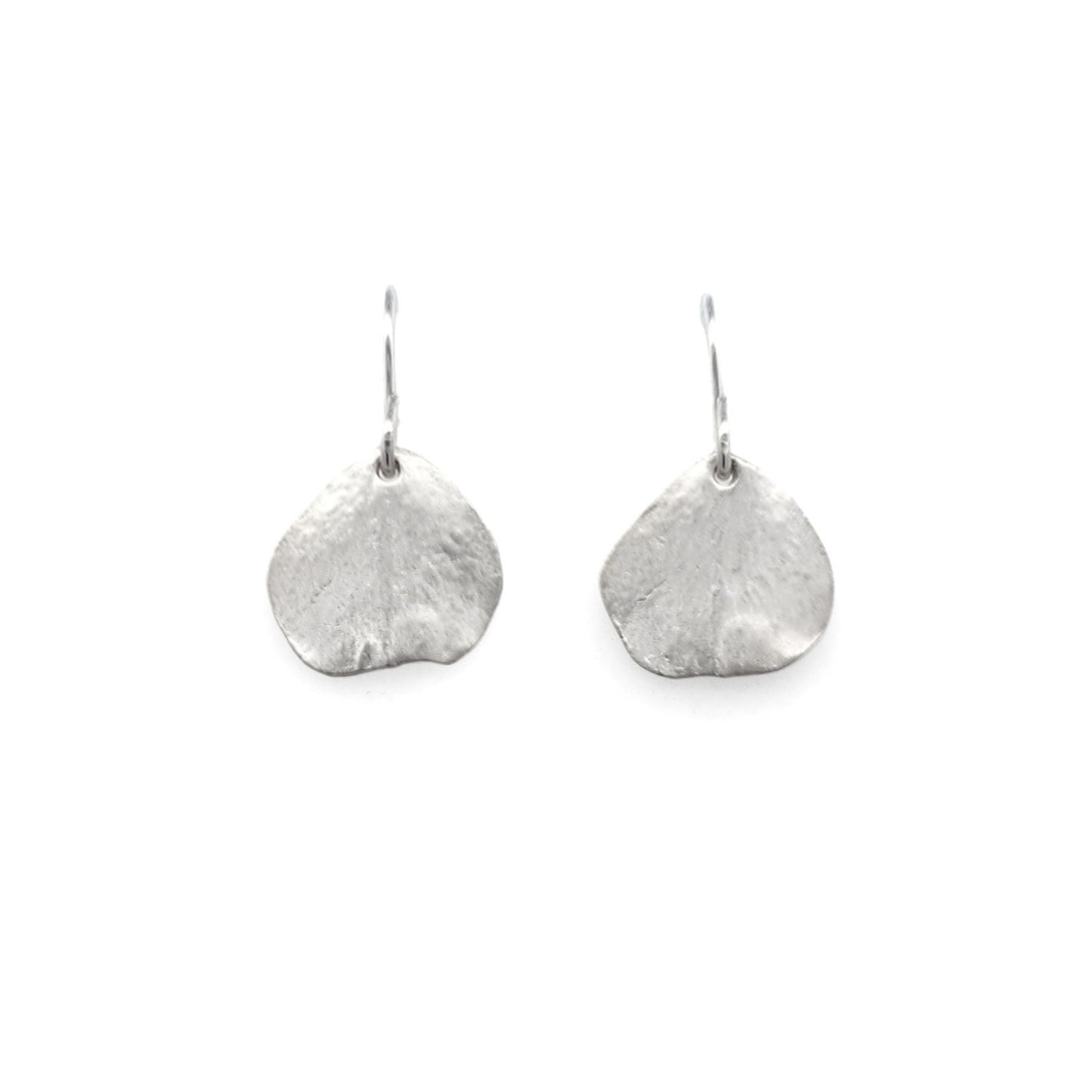 Sterling Silver Tiny Rose Petal Earrings
