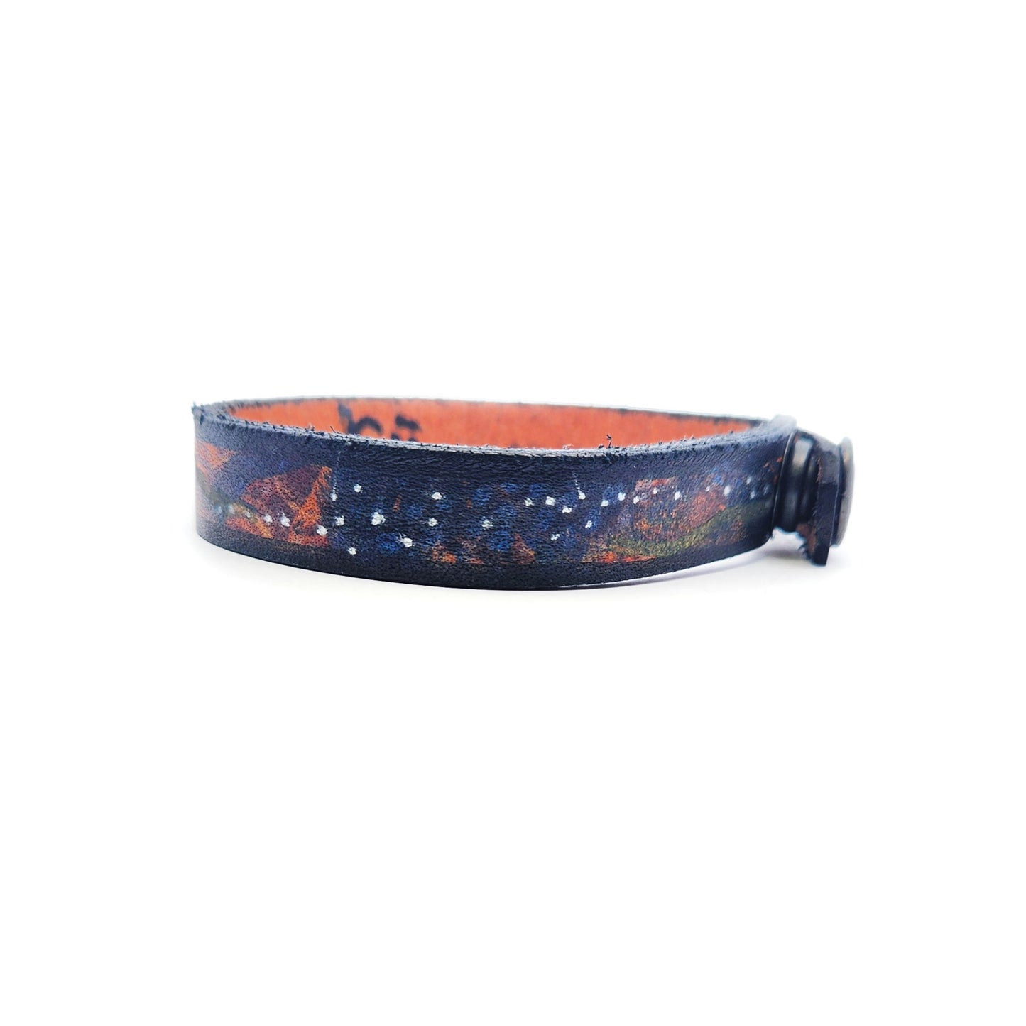 1/2" Dotted Leather Bracelet