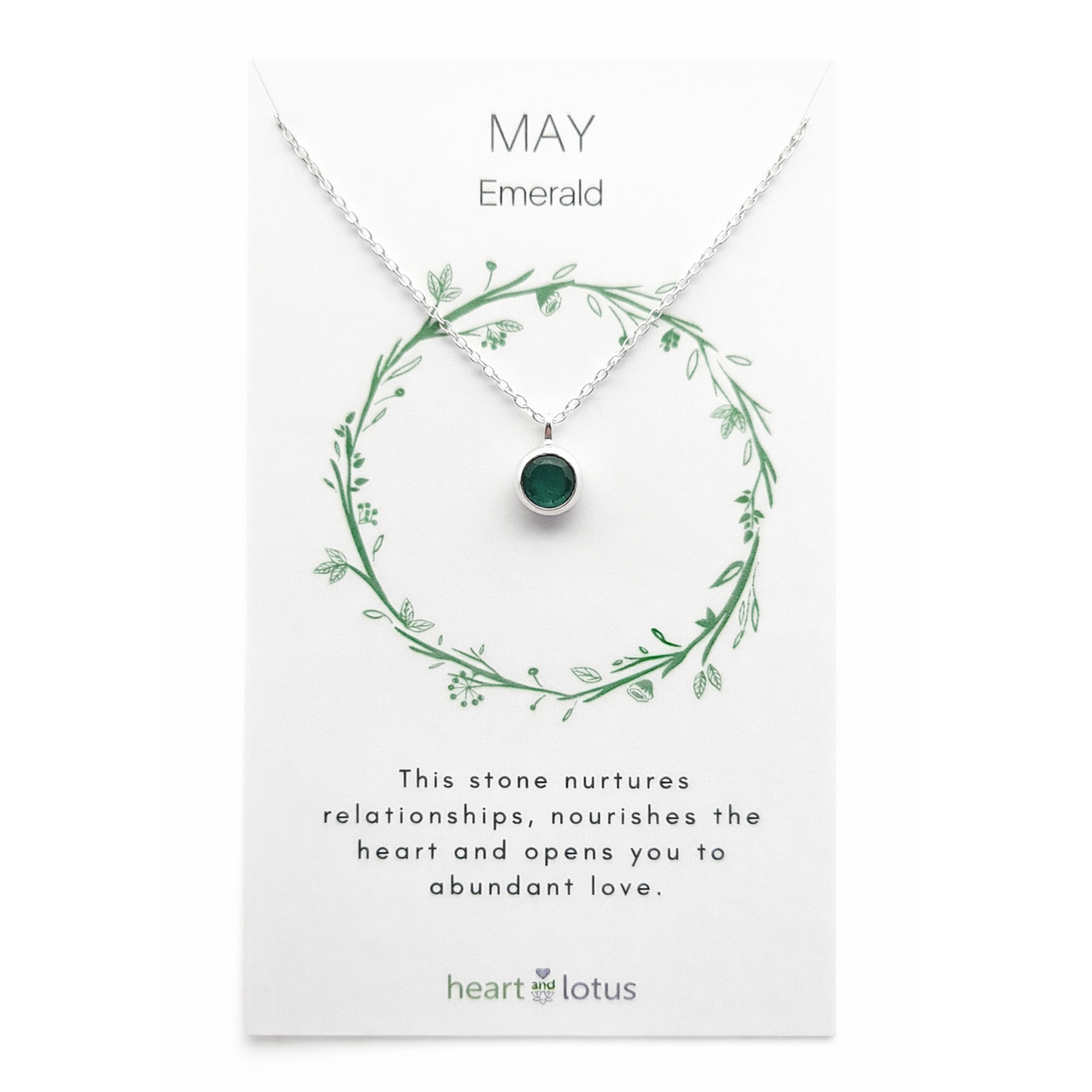 Emerald May Birthstone Necklace