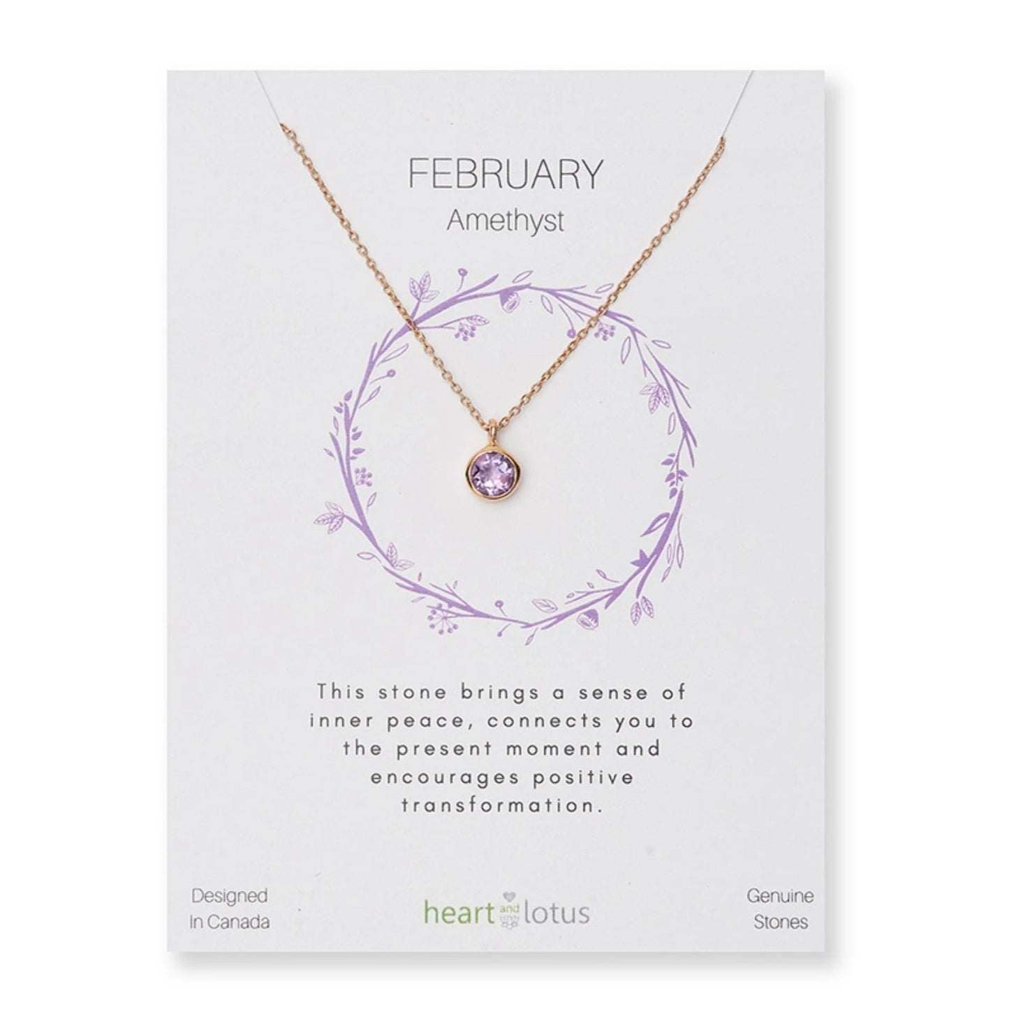Amethyst February Birthstone Necklace