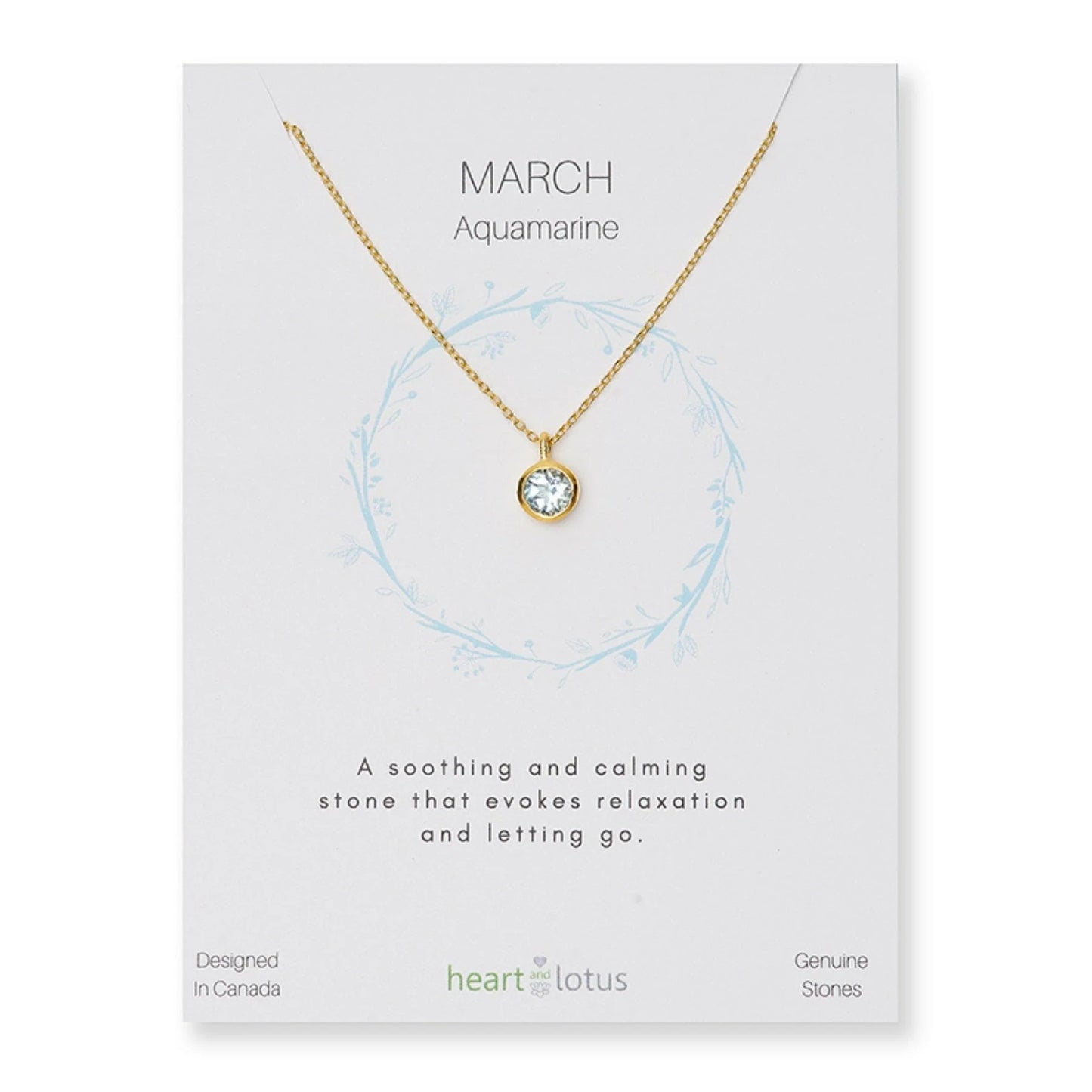 Aquamarine March Birthstone Necklace