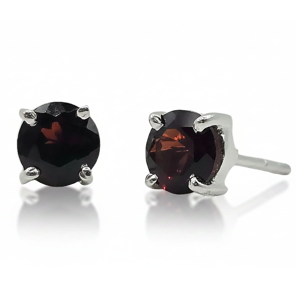 January Birthstone Earrings Garnet