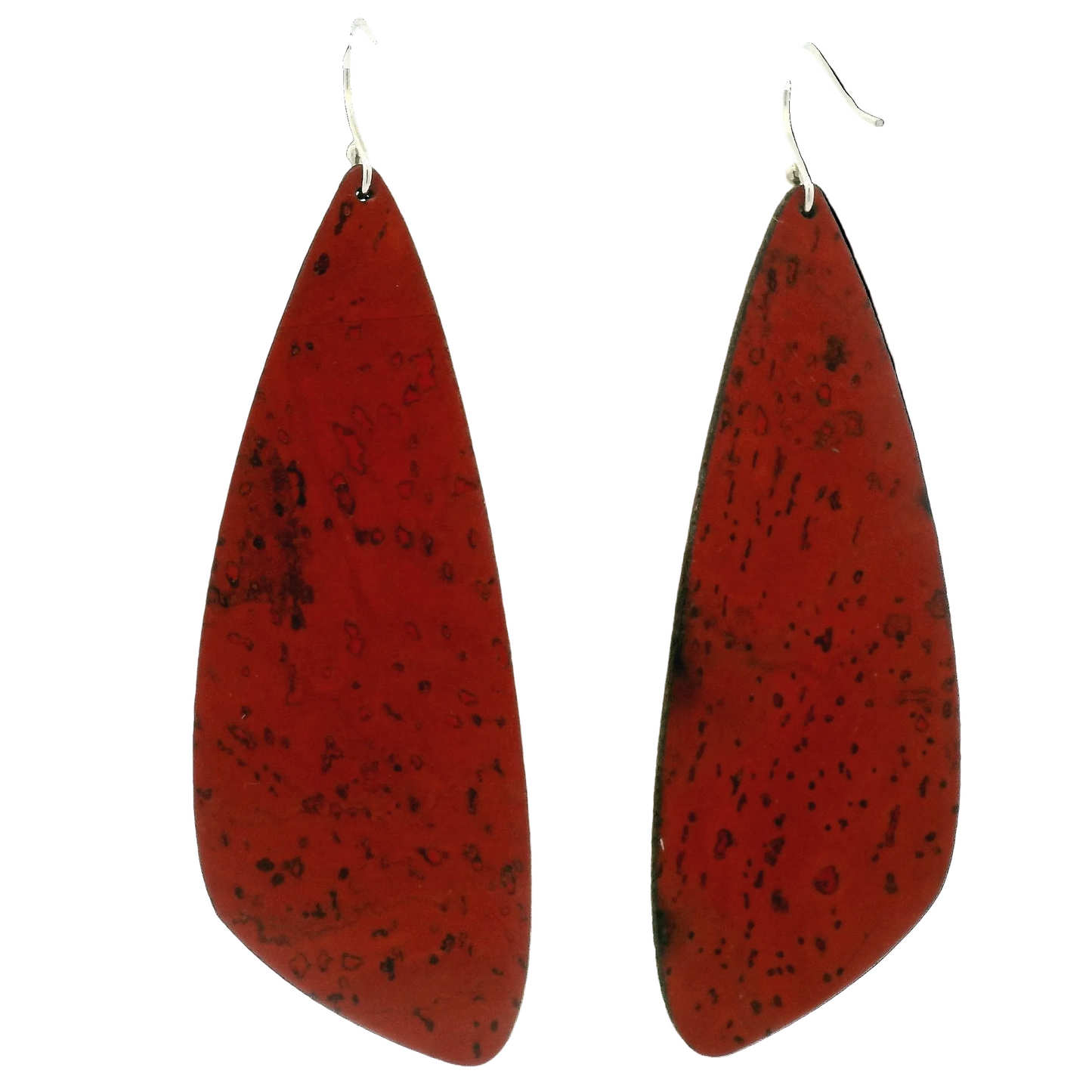Large Sixties Floral Wing Cork Earrings