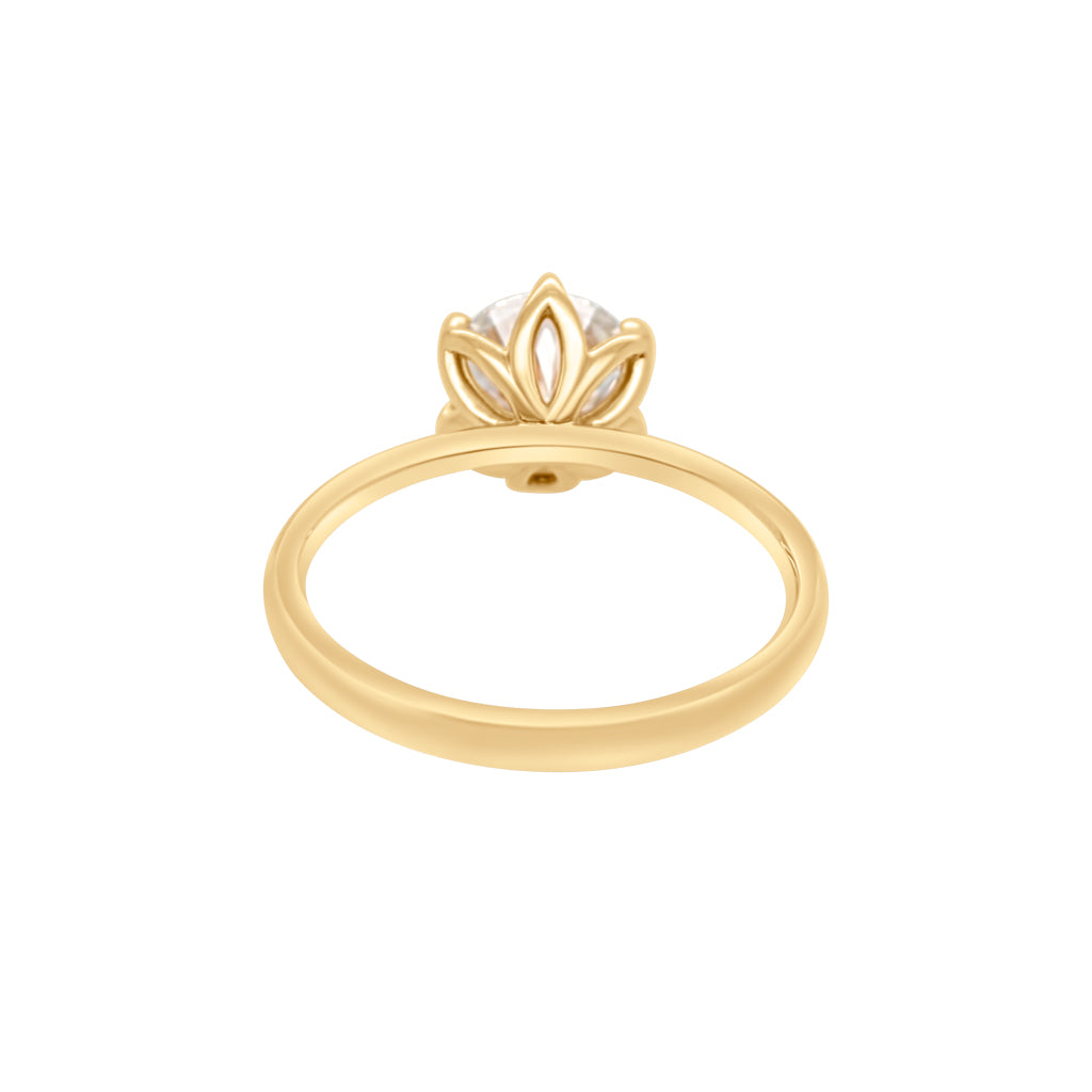 14k Yellow Solitaire with 0.75ct Pear-Cut Moissanite