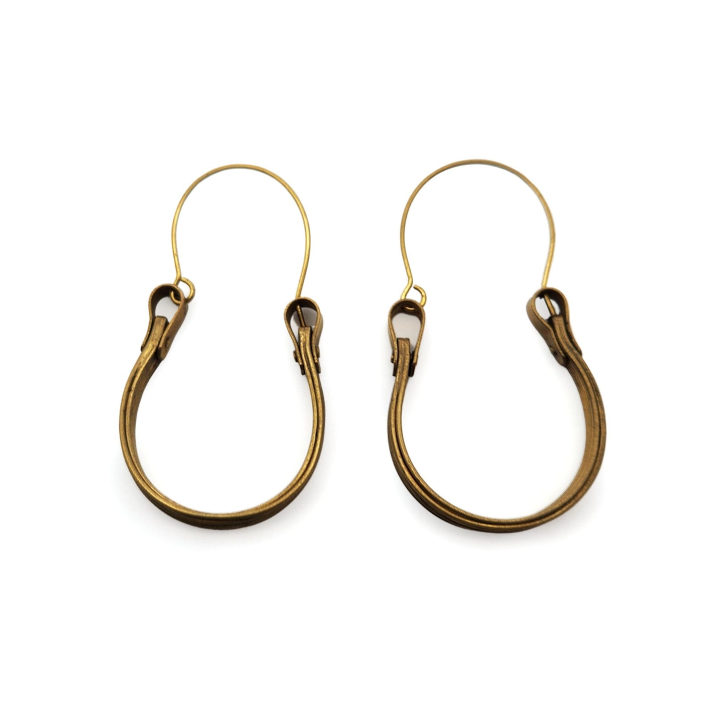 Brass Wire Loop Earrings
