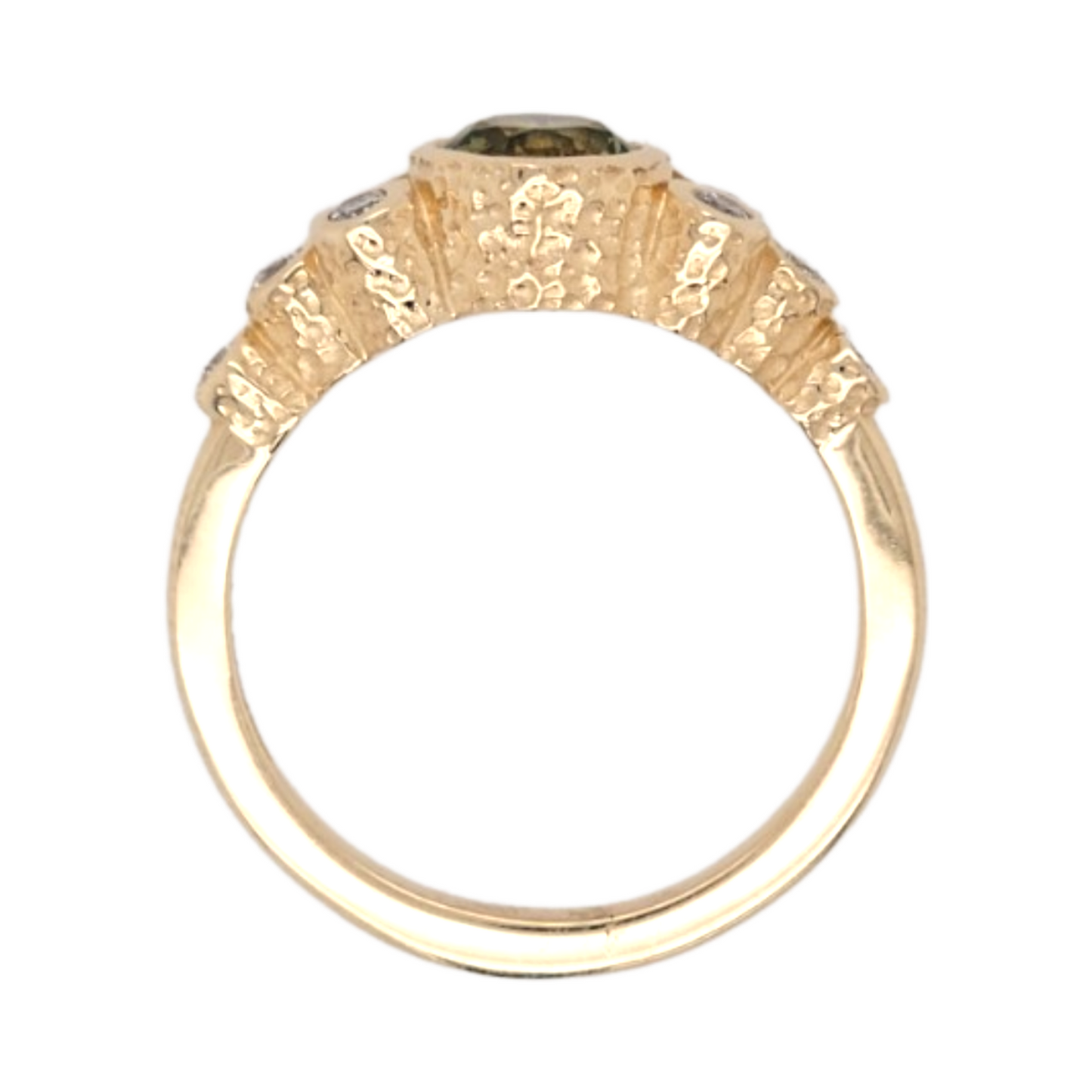 Green Sapphire Bezel Ring