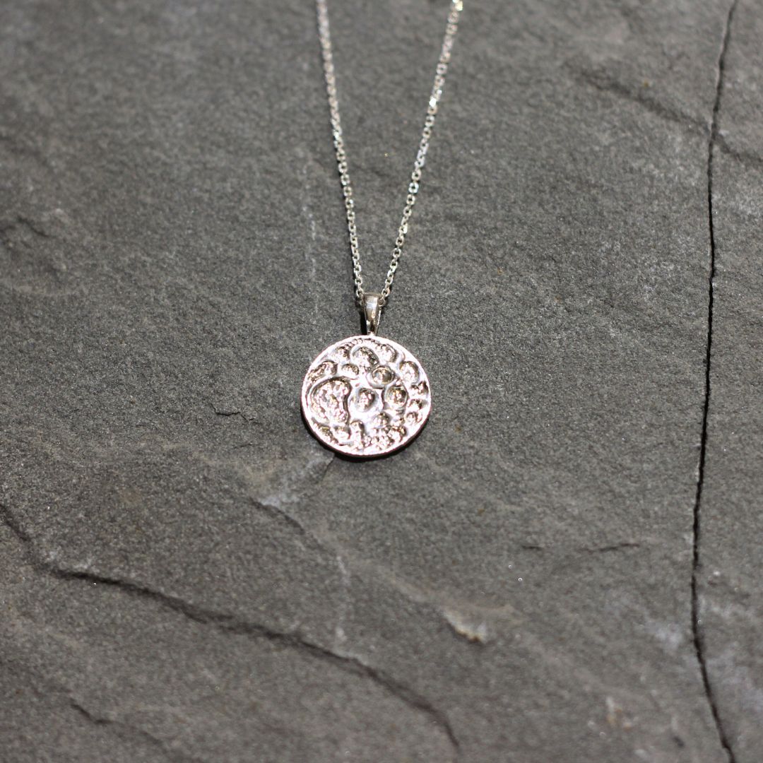 Sterling silver full moon necklace store