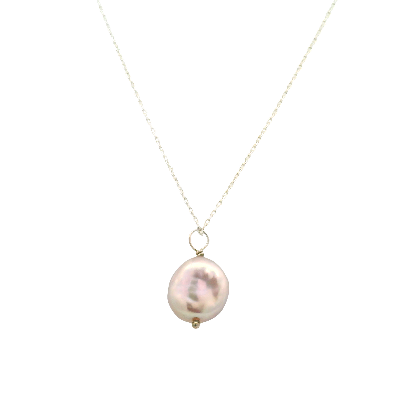 Sterling Silver Pink Pearl Necklace
