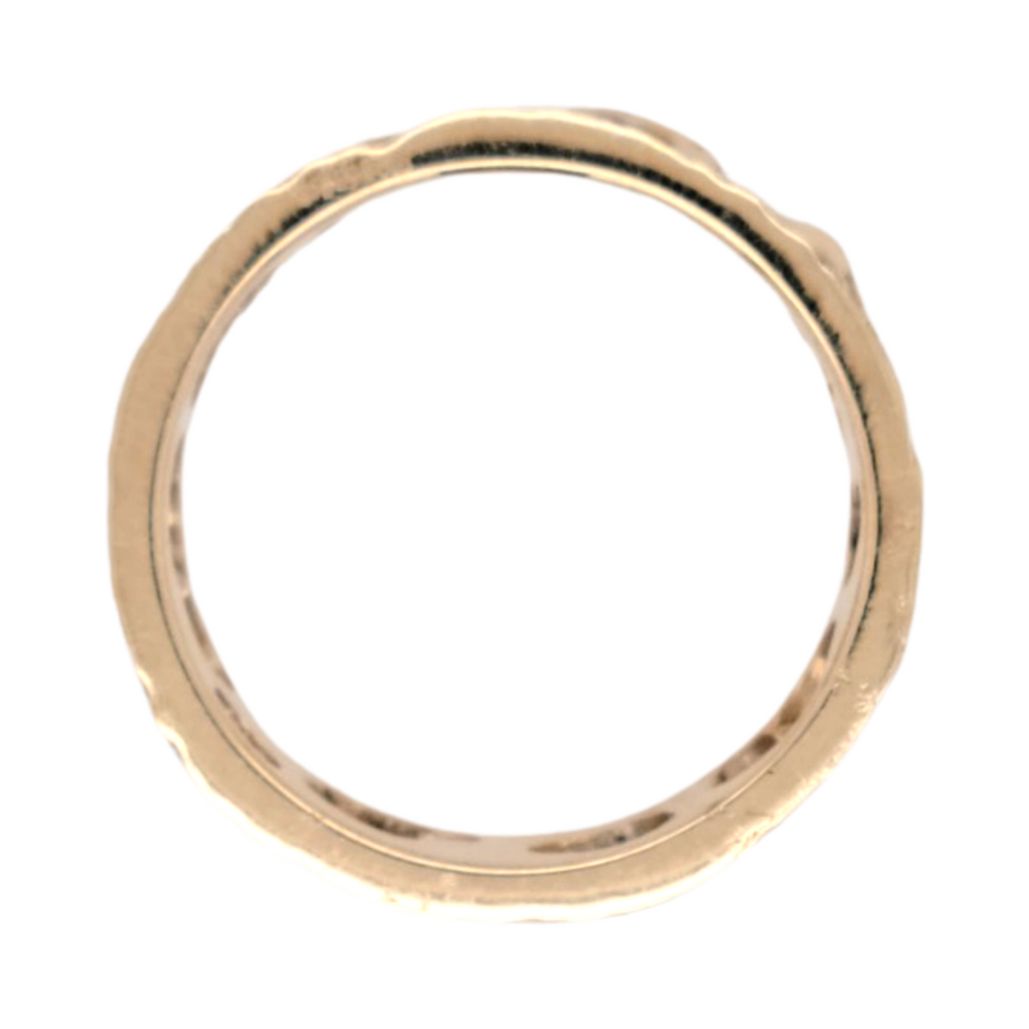 10k Yellow Gold Honeycomb Texture Wedding Band