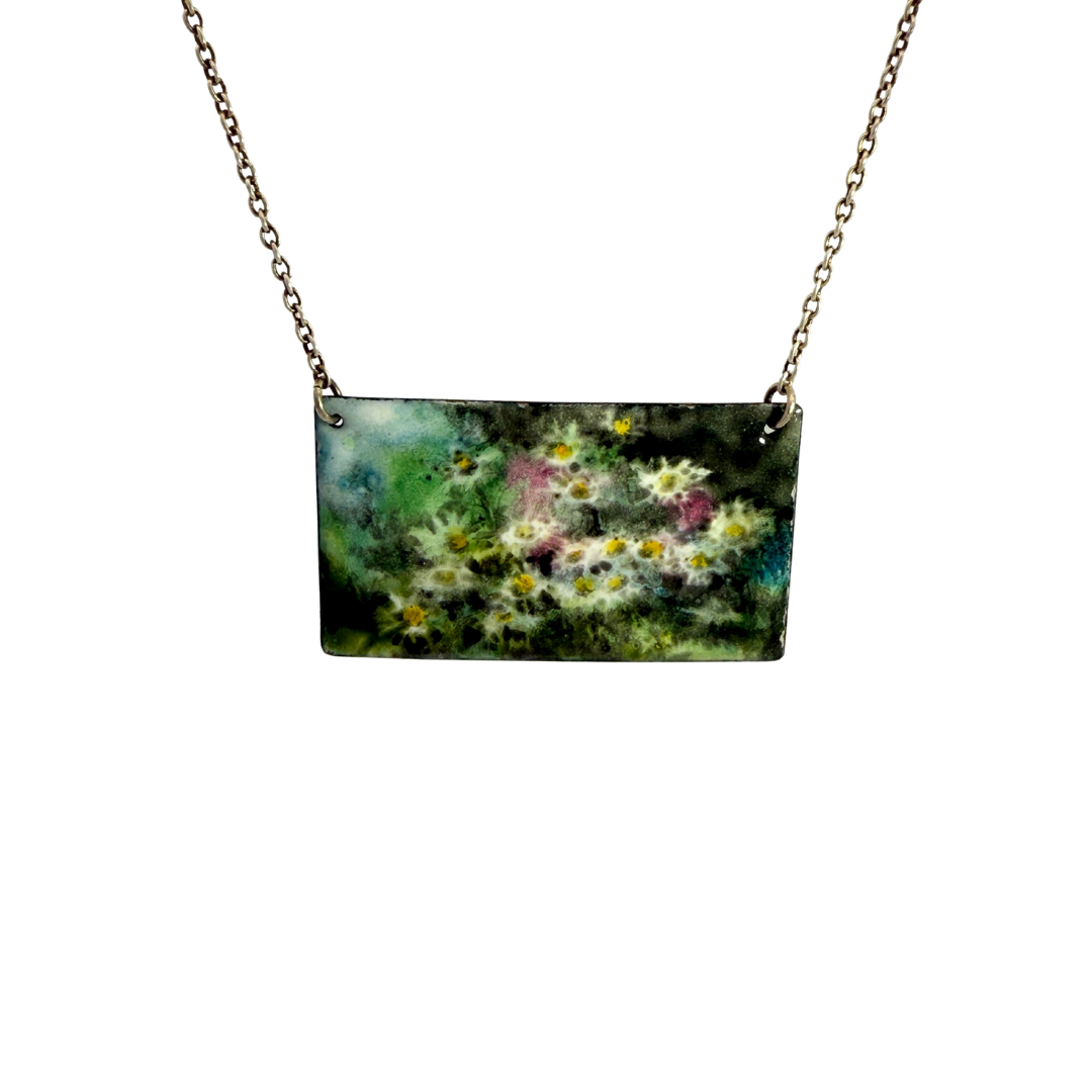 Monet Painted Landscape Pendant