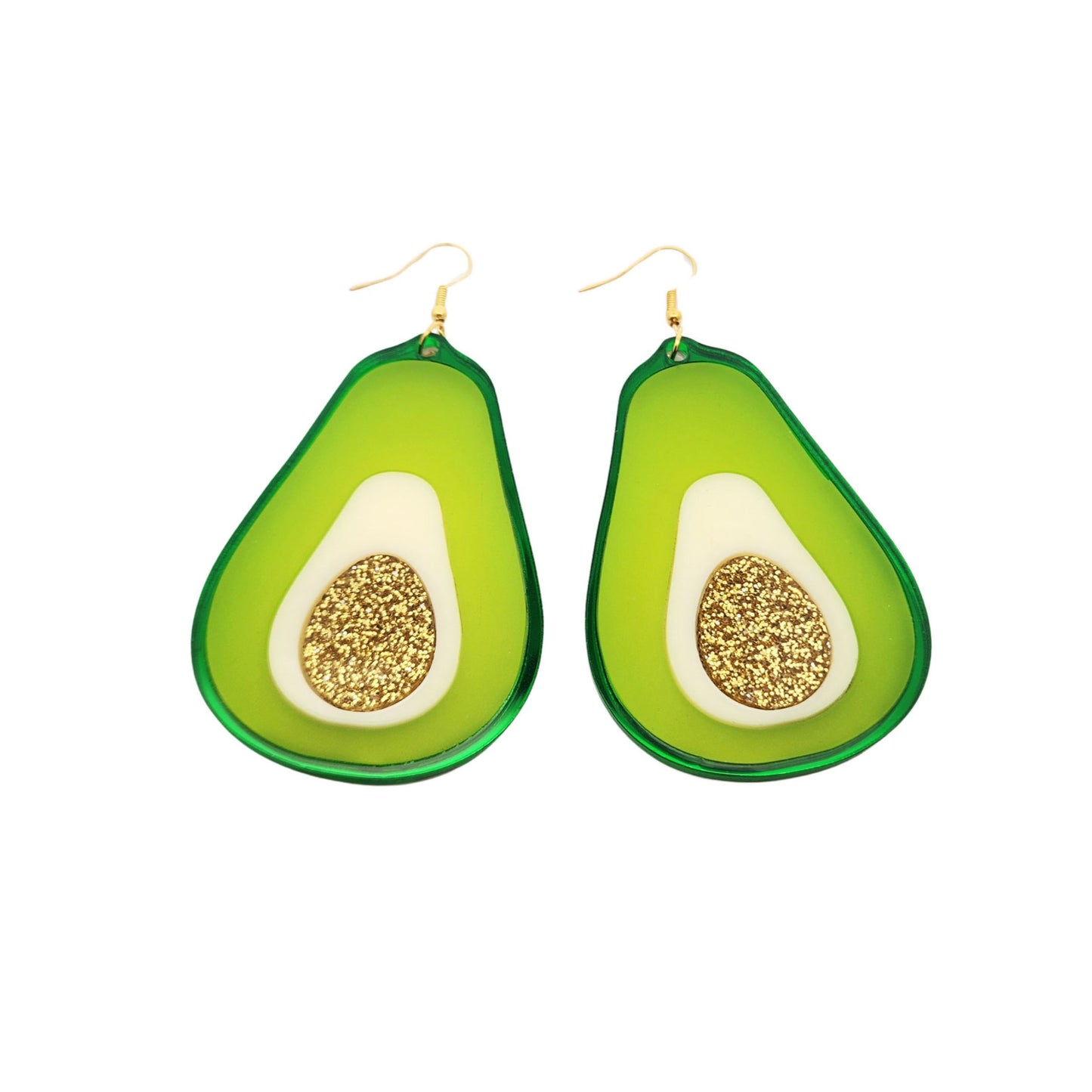 Acrylic Avocado Earrings
