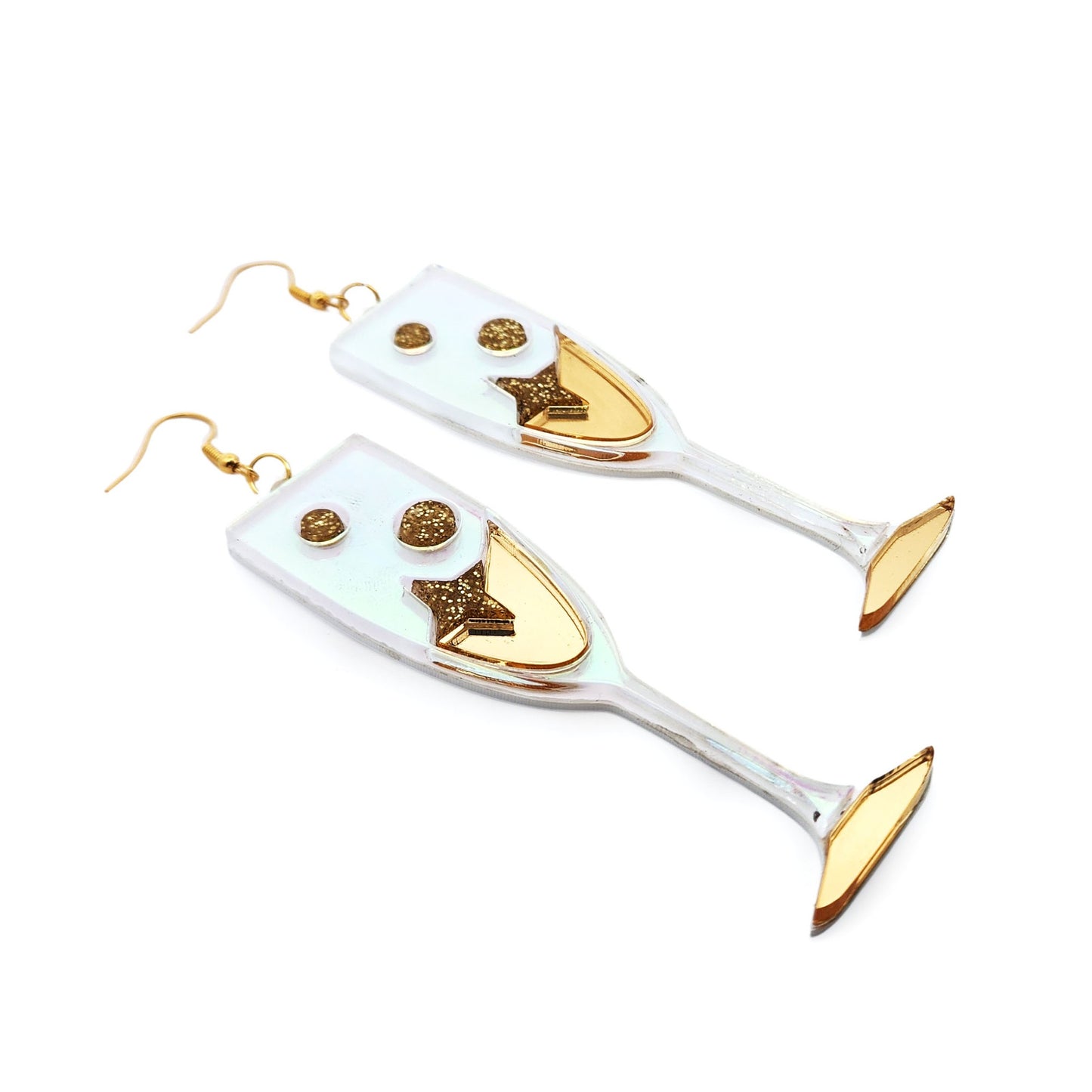 Acrylic Champagne Flute Earrings