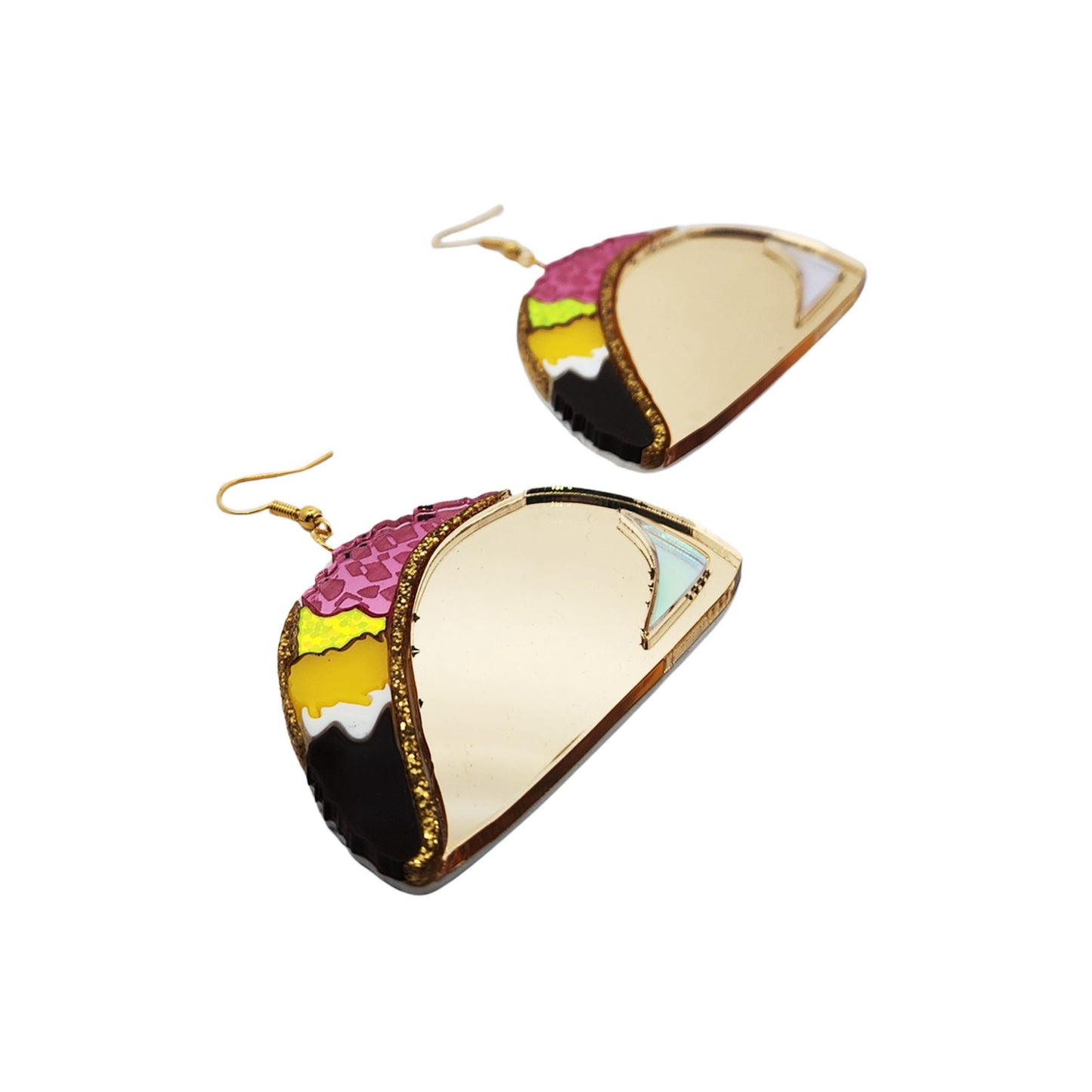 Acrylic Taco Earrings
