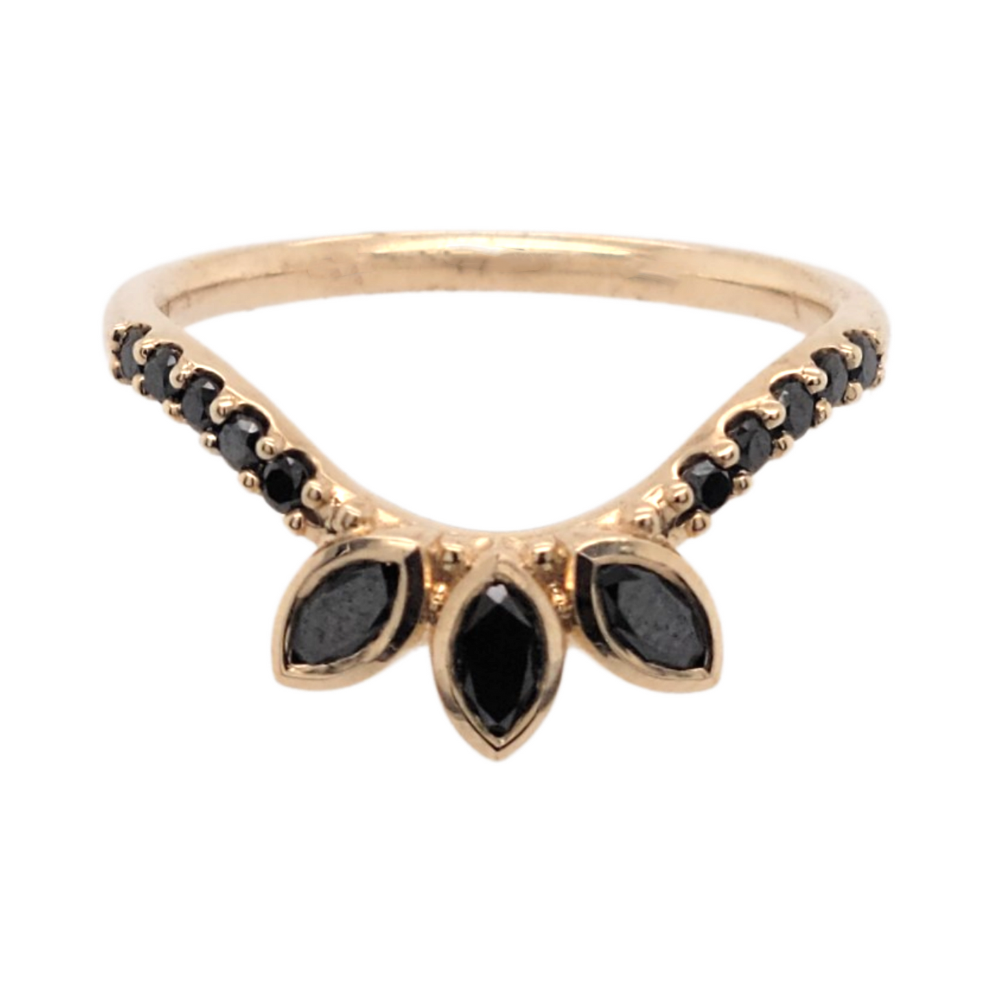 Black Diamond Trio Marquise Contour Band