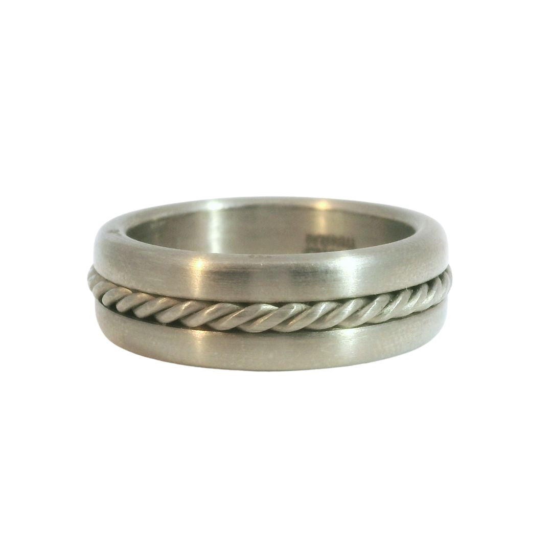 Twisted Rope Titanium Band 7.5mm Wide