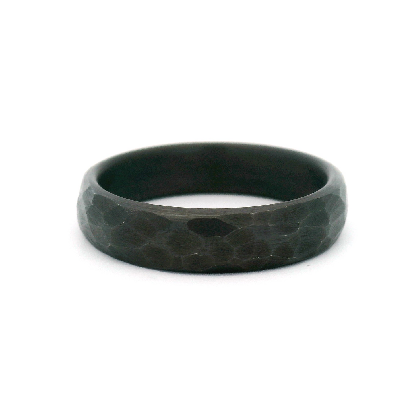 Hammered Black Zirconium 5mm Wide Band