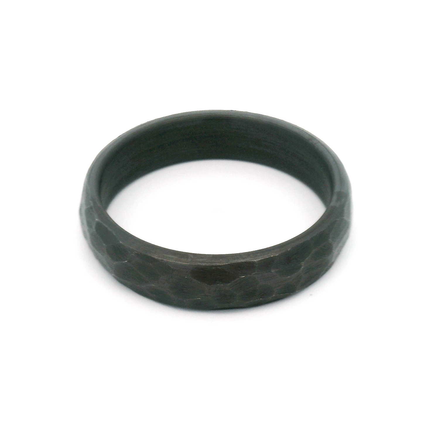 Hammered Black Zirconium 5mm Wide Band