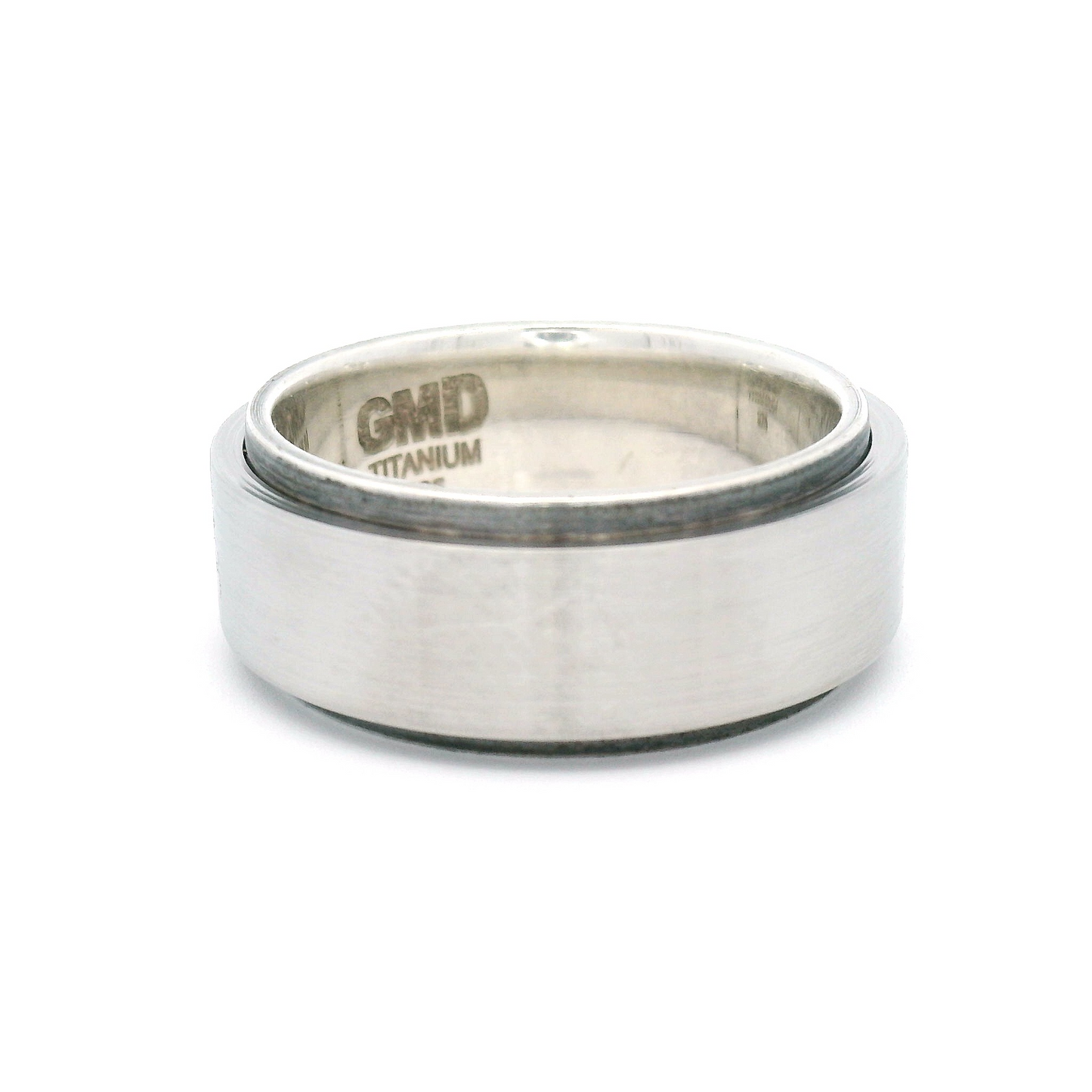 Titanium with Sterling Silver Sleeve 8.5mm Wide Band
