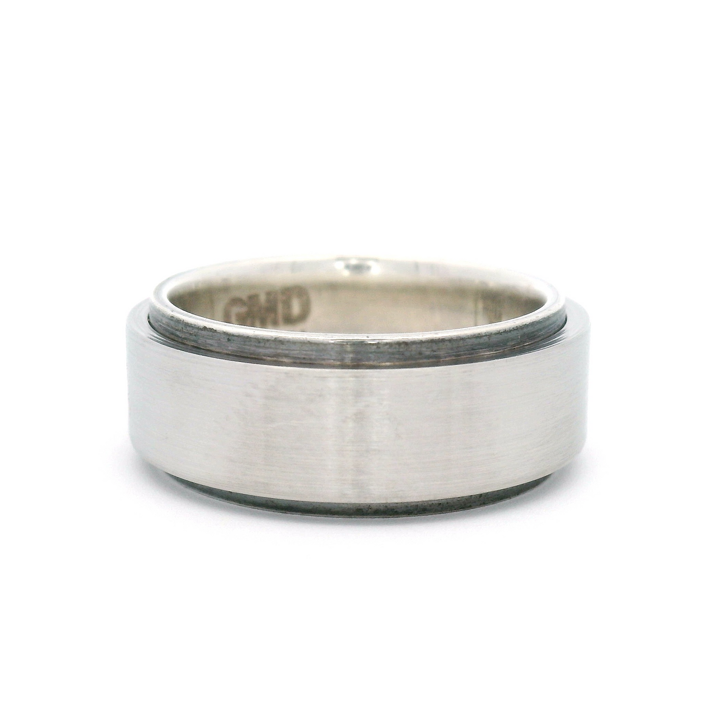 Titanium with Sterling Silver Sleeve 8.5mm Wide Band