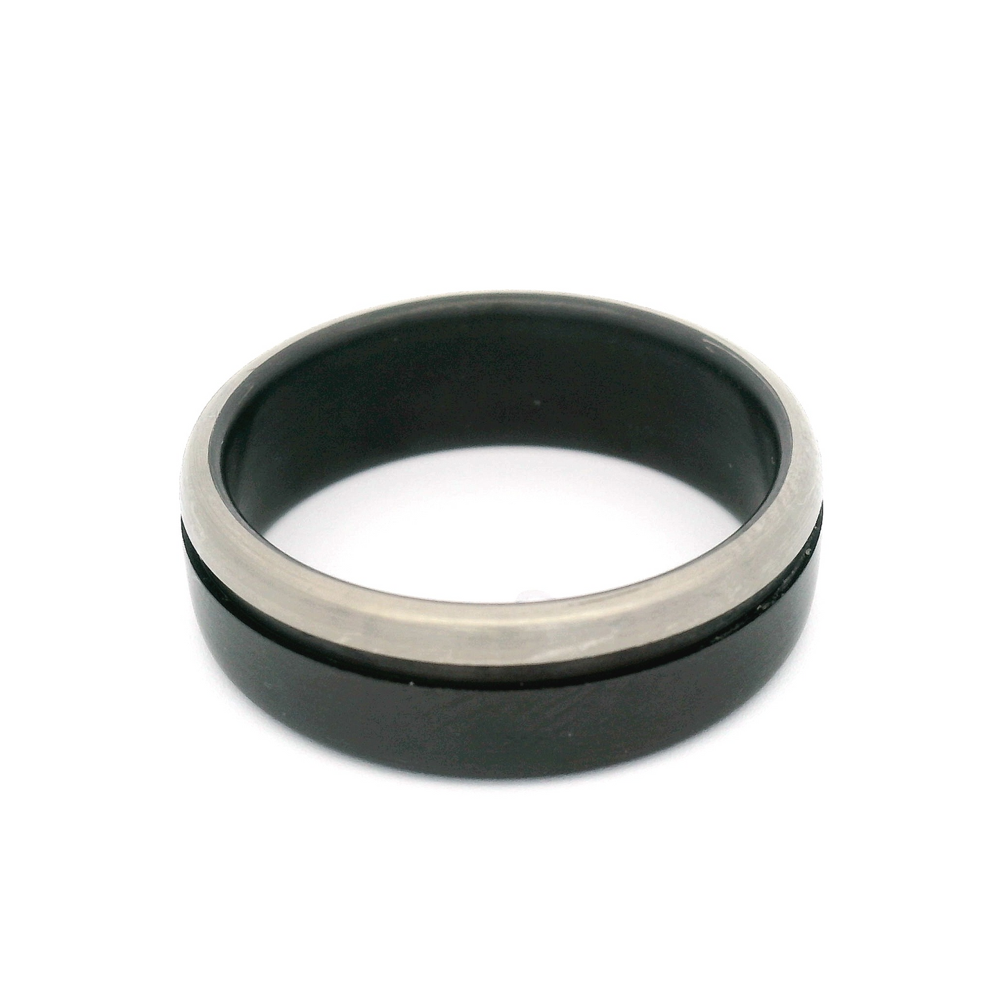 Brushed Zirconium and Titanium 7mm Band