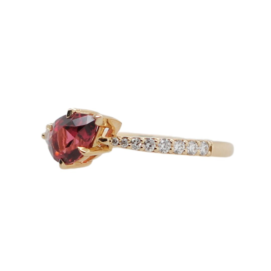 Azalea - Red-Pink Sapphire Engagement Ring