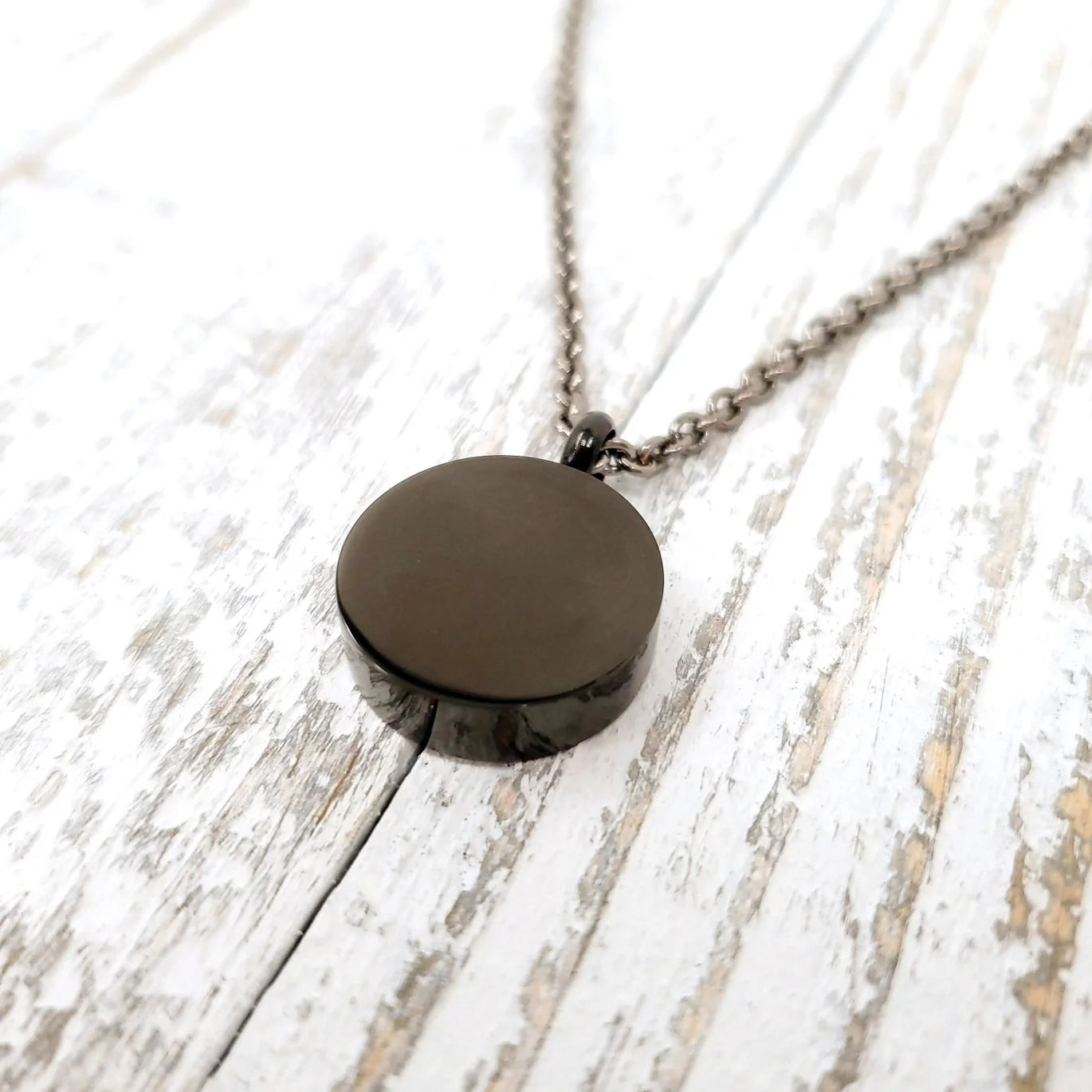 Stainless Steel Circle Cremation Necklace