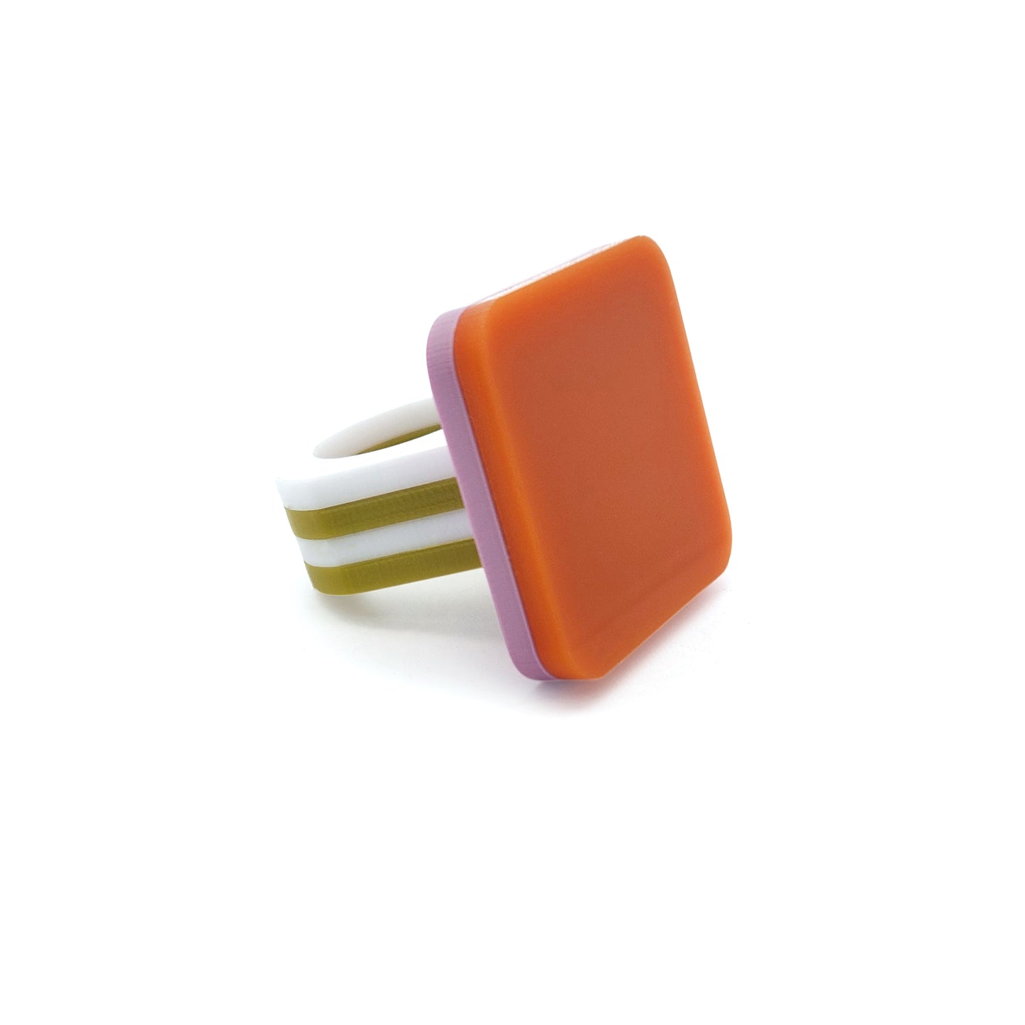 Orange Acrylic Statement Ring