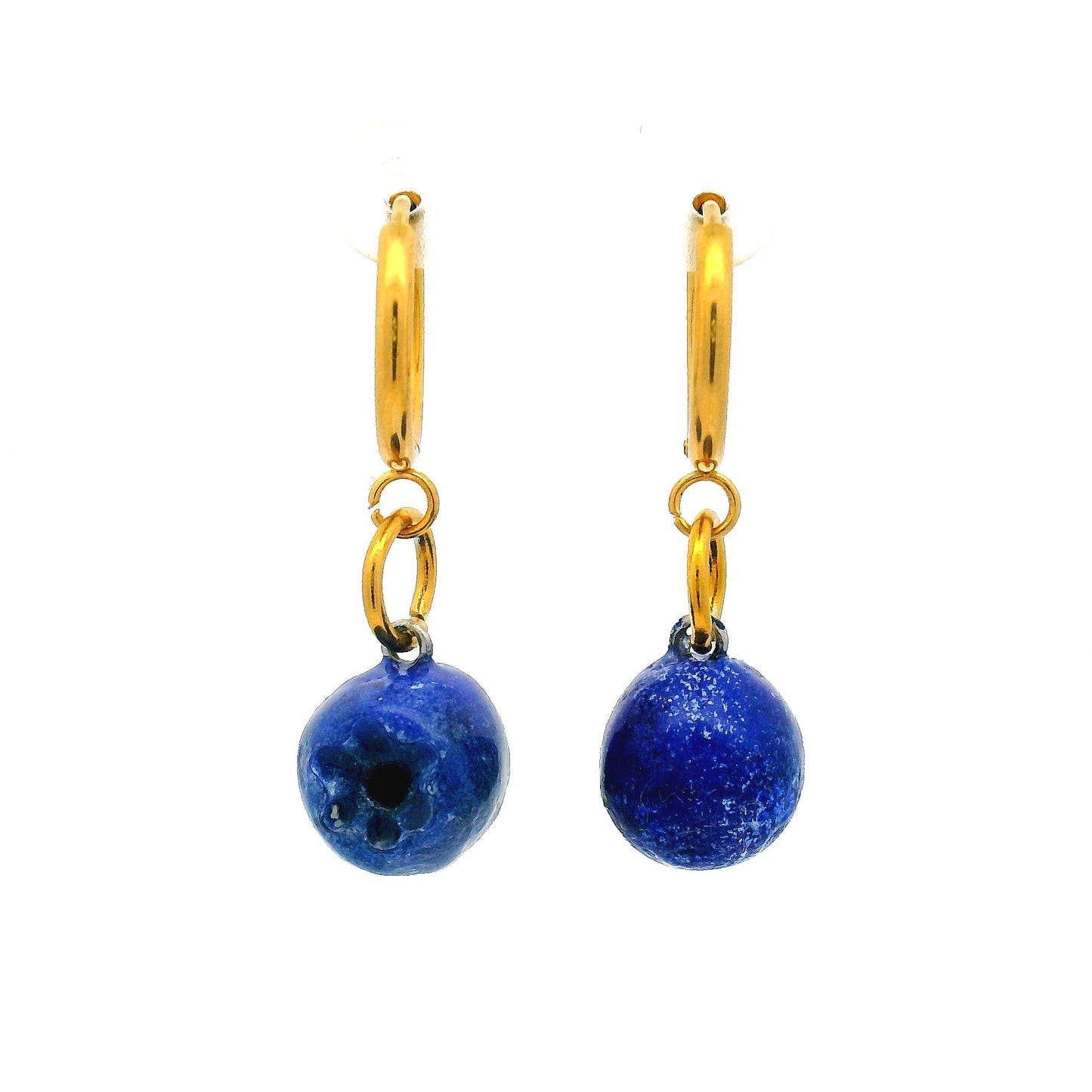 Handmade Blueberry Drop Earrings