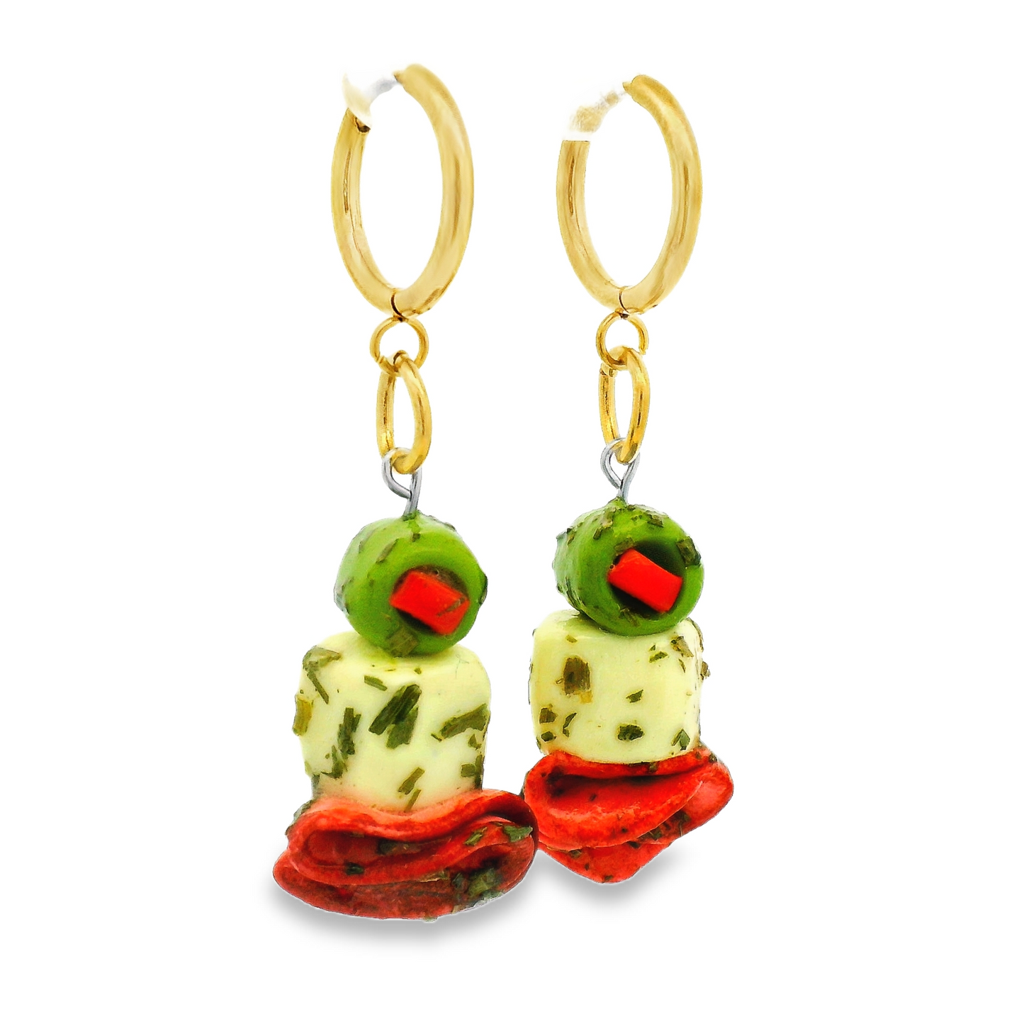 Handmade 3 Piece Antipasto Earrings - Green Olive