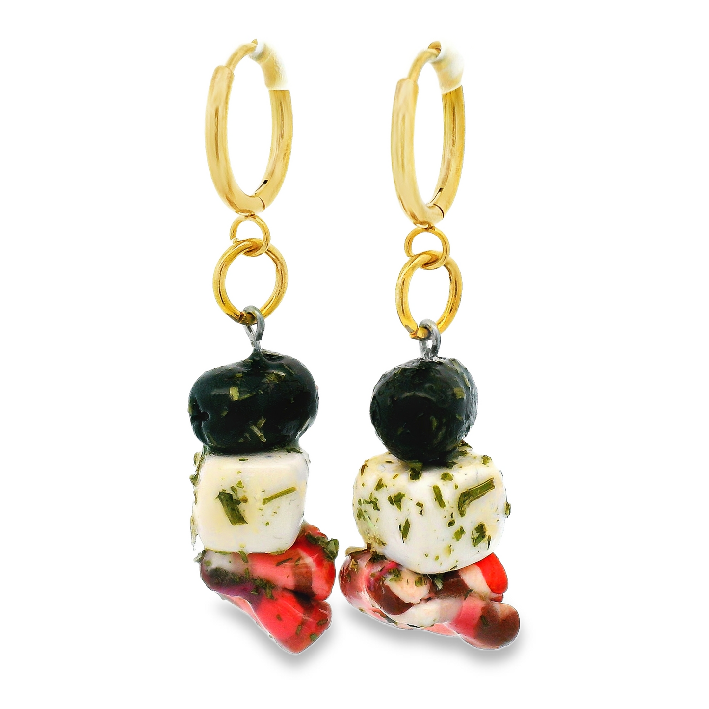 Handmade 3 Piece Antipasto Earrings - Black Olive