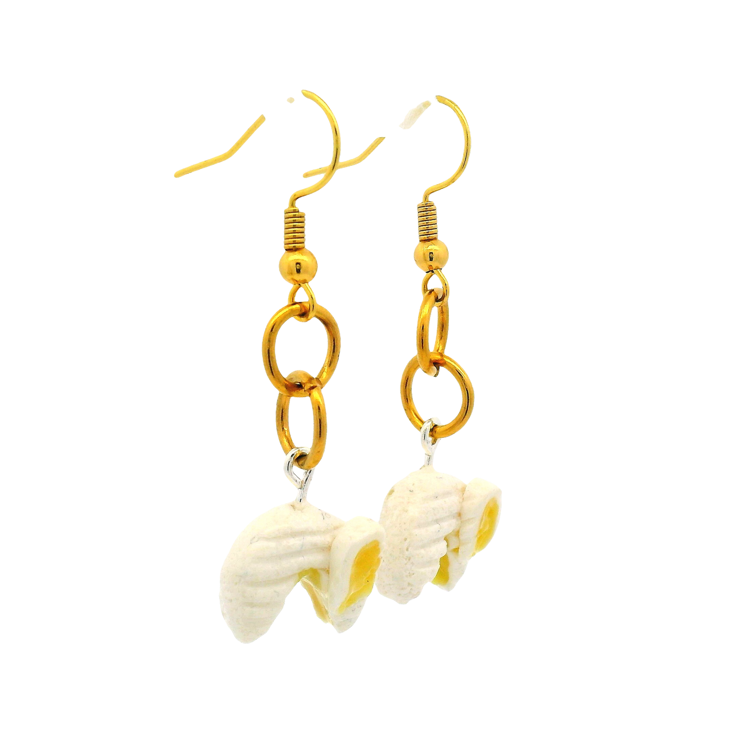Handmade Brie Cheese Drop Earrings