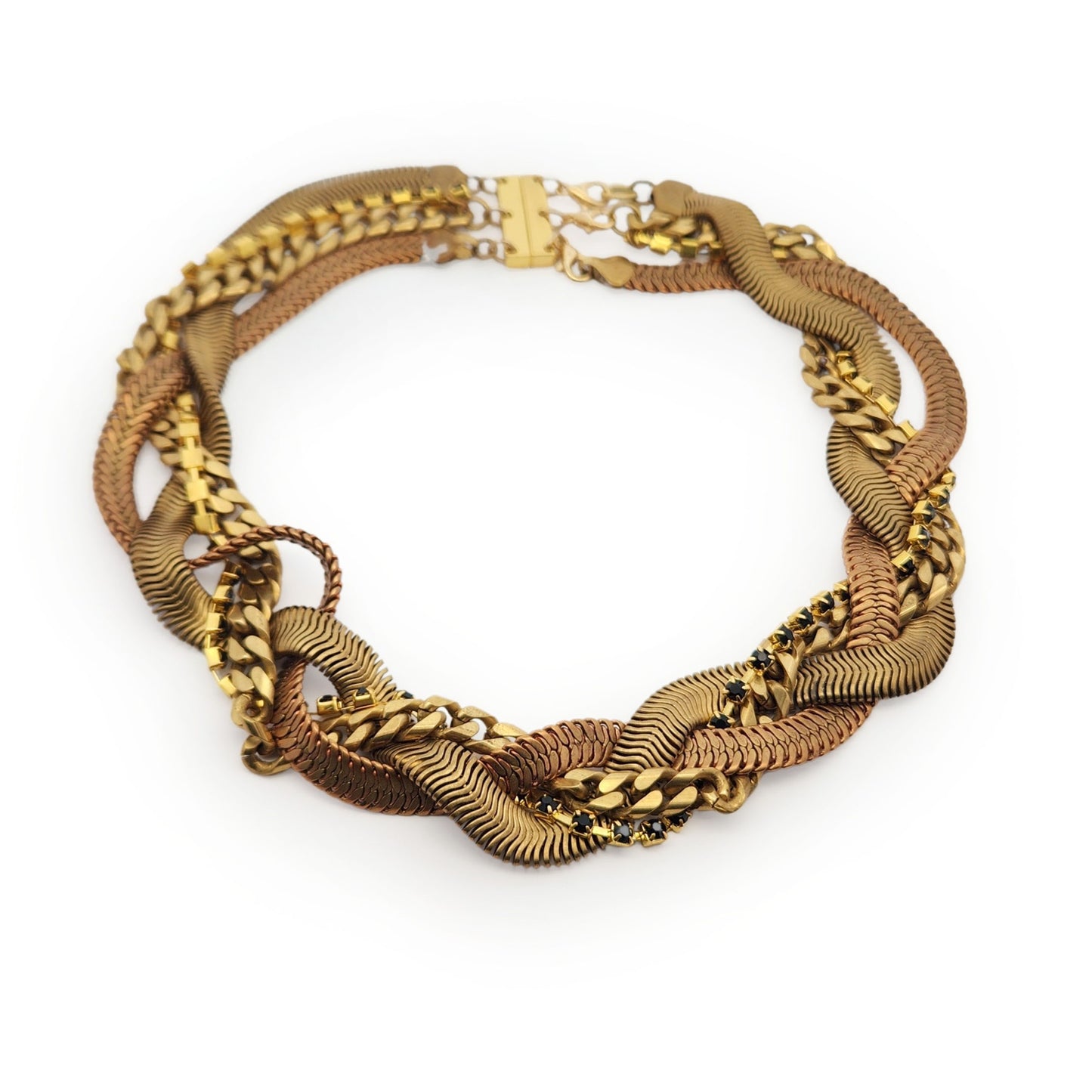 Braided Chain Choker Necklace