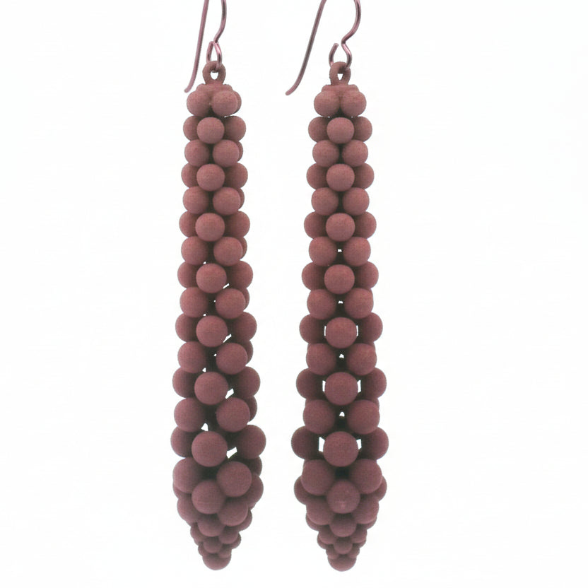 Medium Plum Bubble Earrings