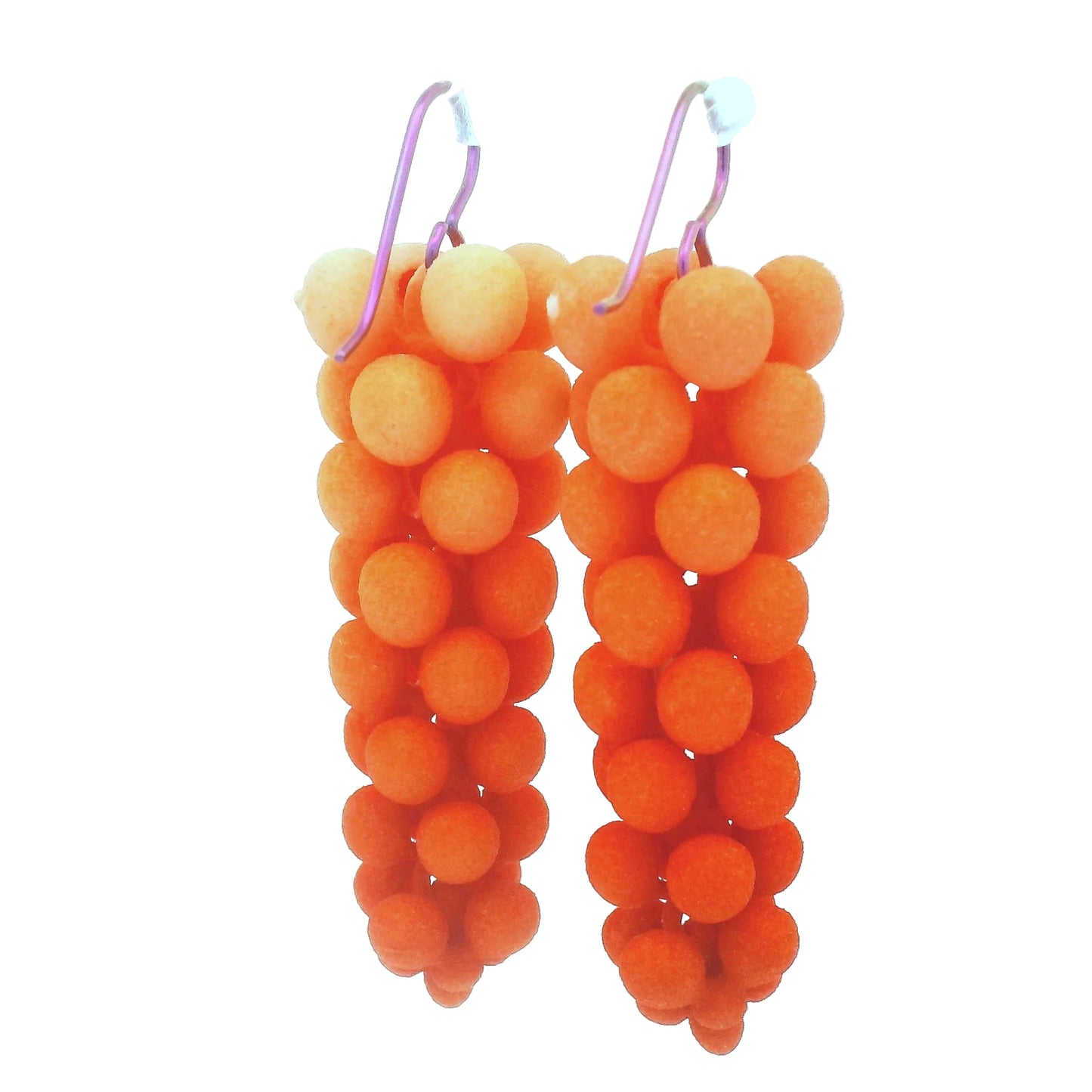 Small Orange Bubble Earrings